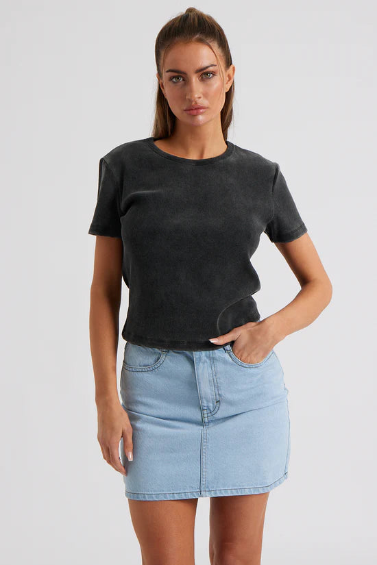 Sabrina Washed Ribbed Tee