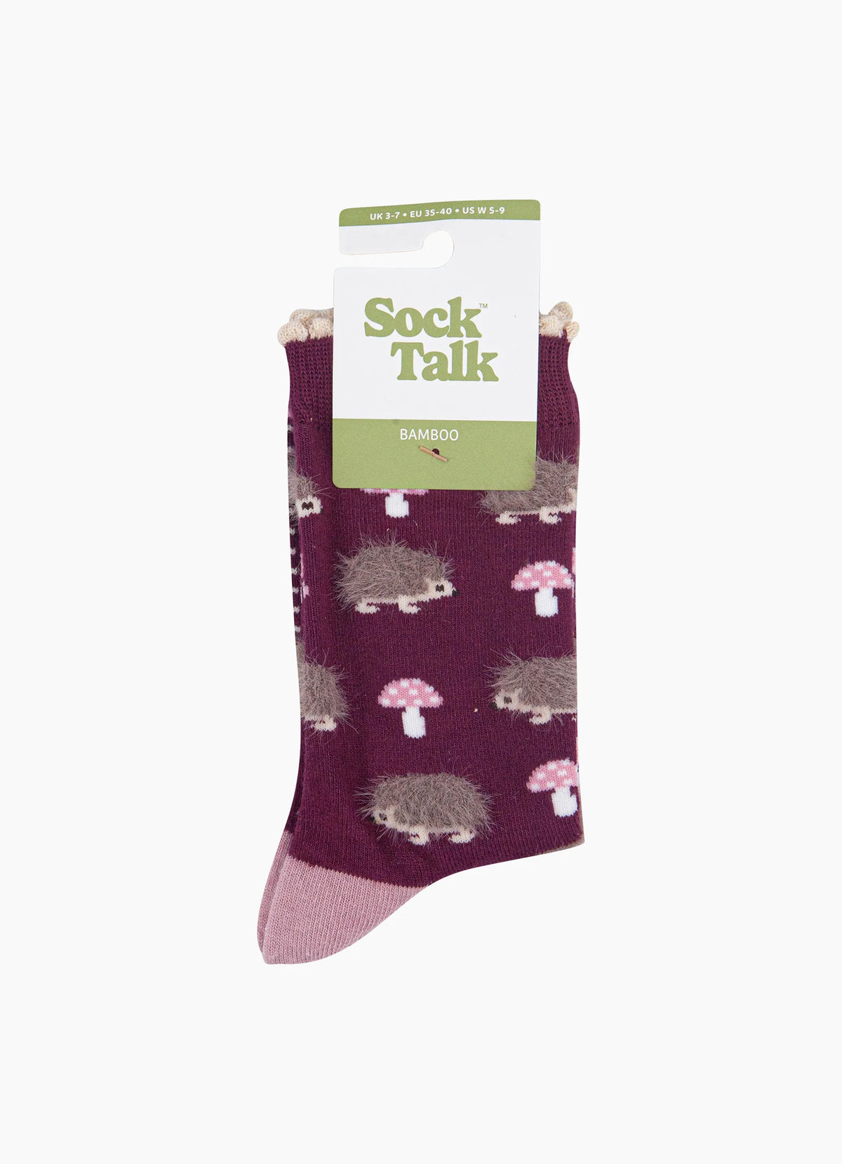 Berry Hedgehog Fluffy Bamboo Socks