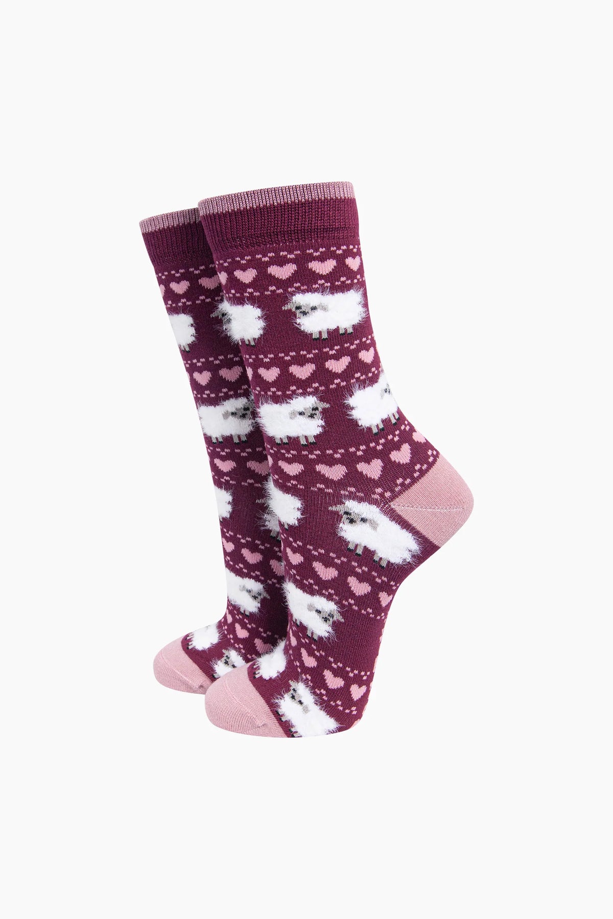 Berry Sheep Fluffy Bamboo Socks