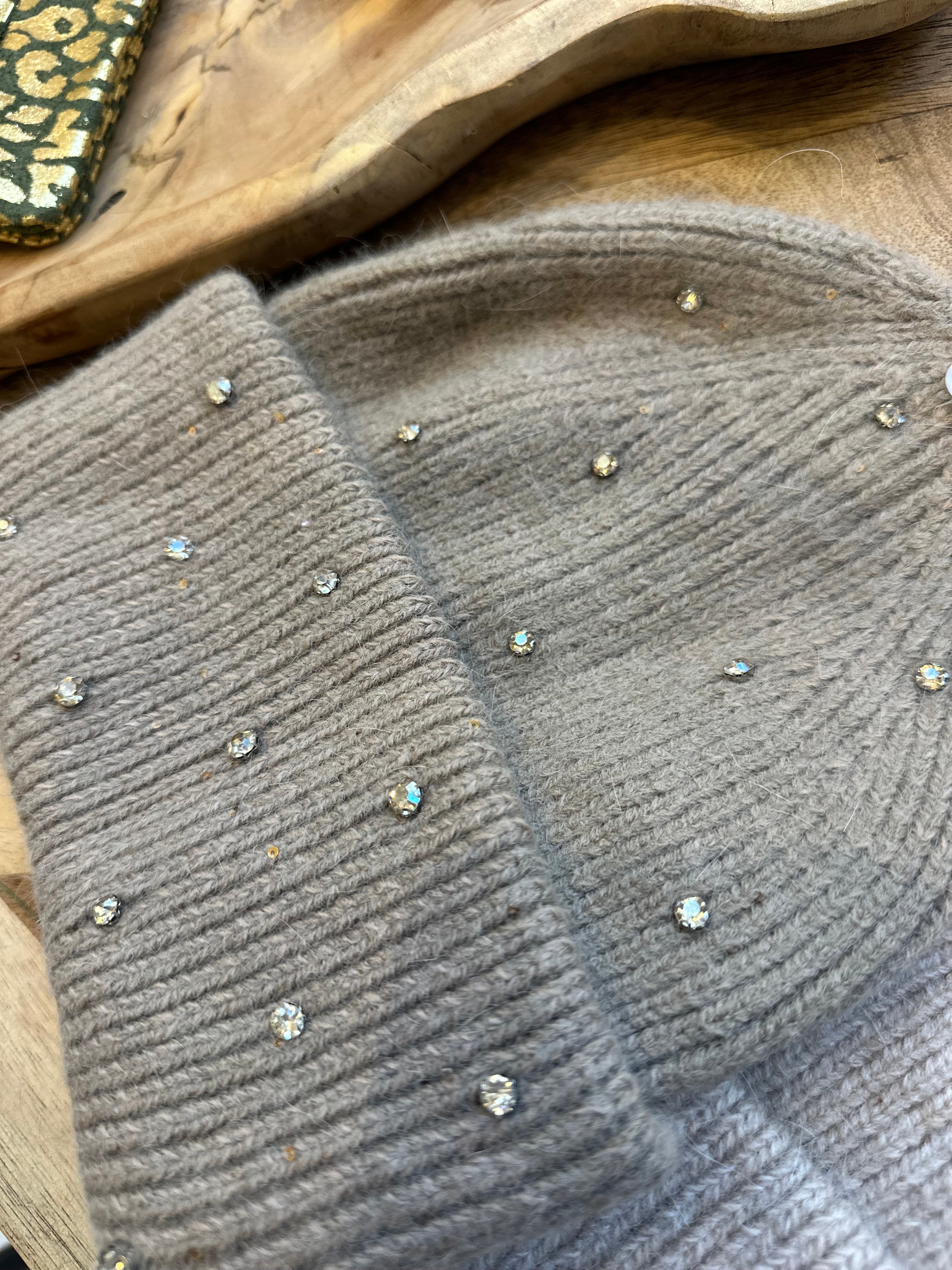 Diamante Knitted Hat