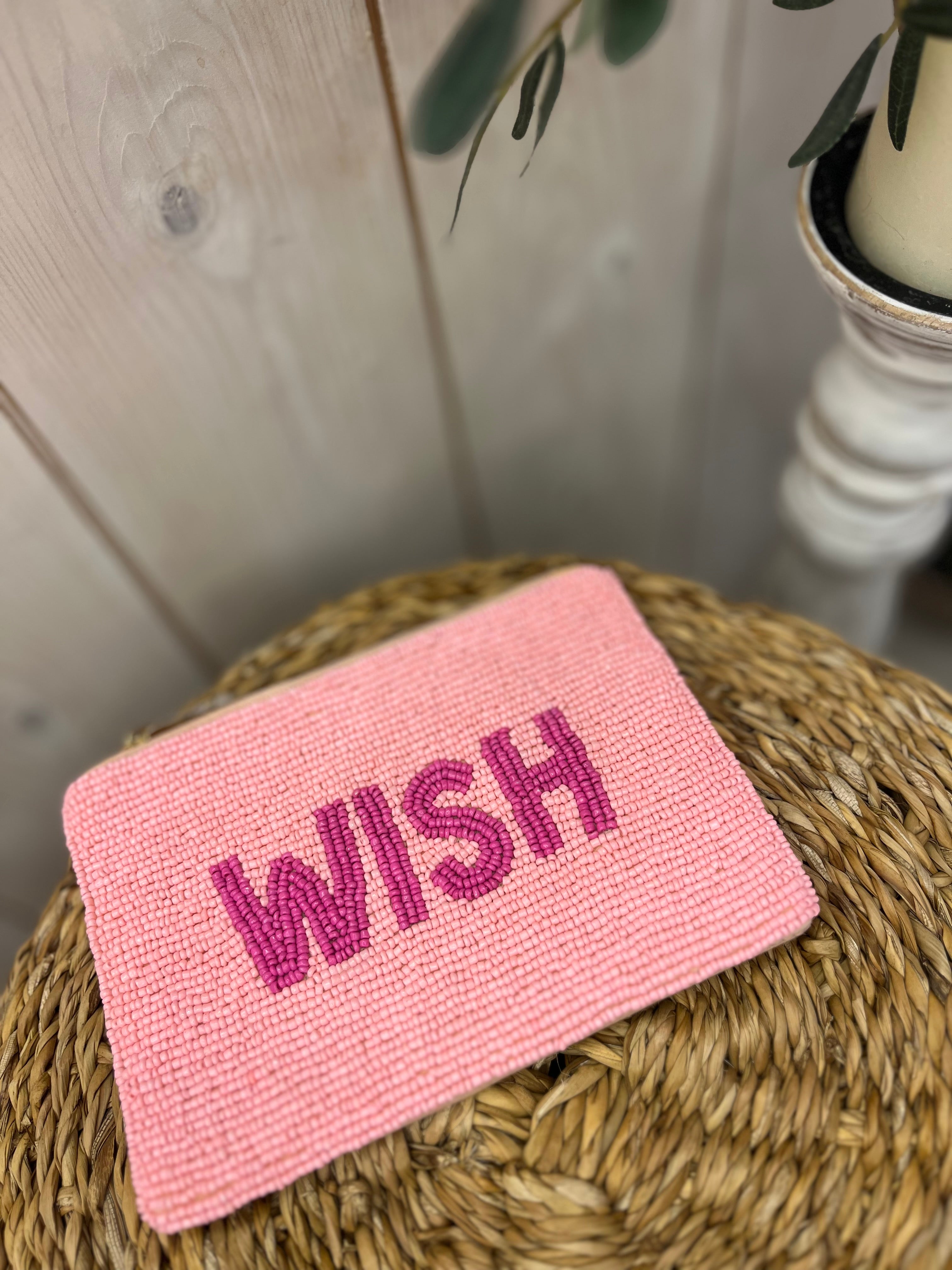 Beaded Wording Purse