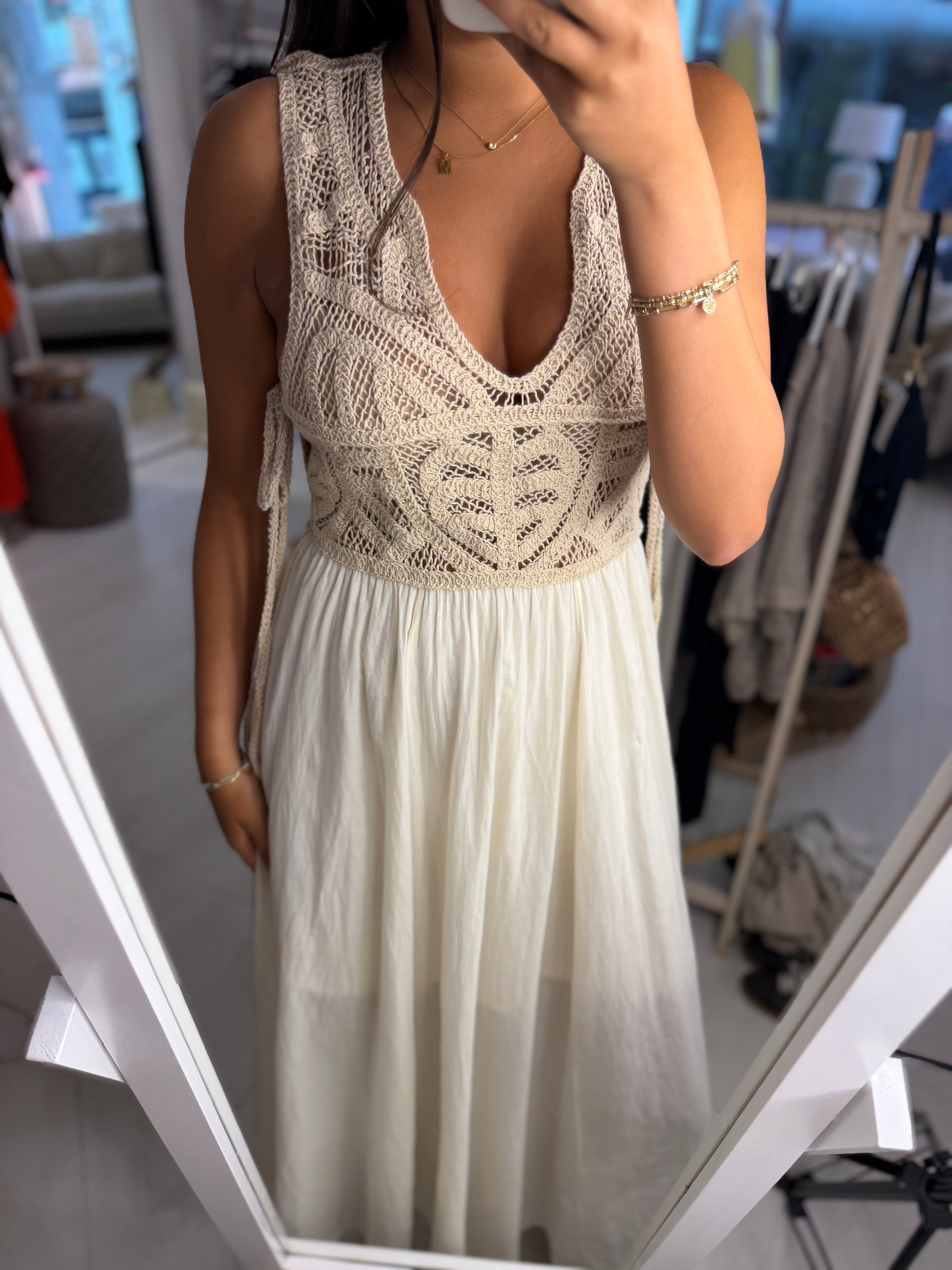 Talia Crochet Maxi Dress