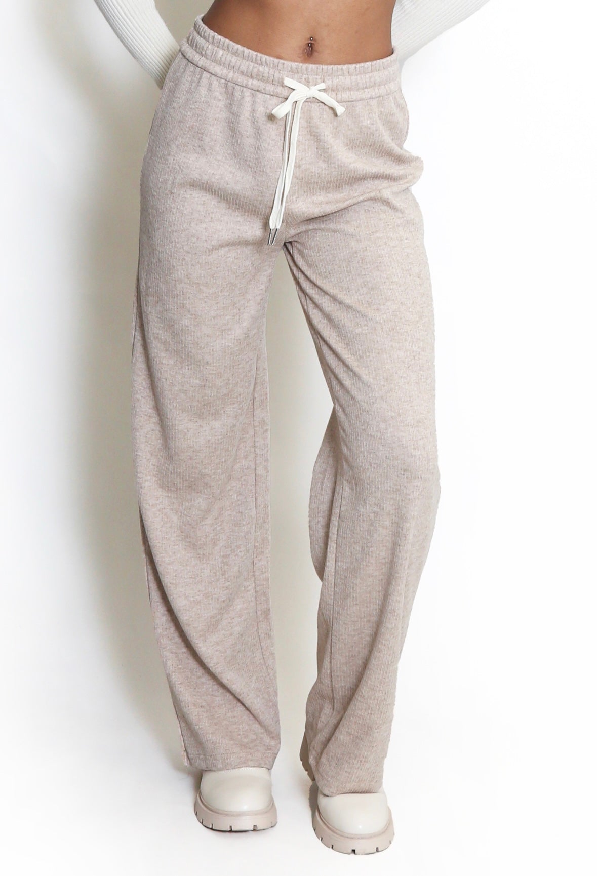 Sheena Wide Leg Ribbed Joggers