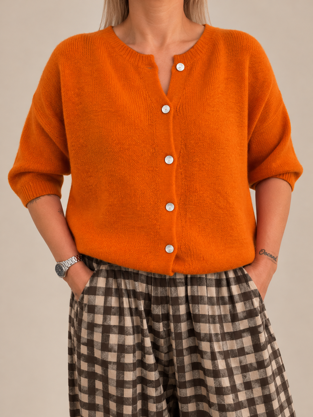 Alfie Alpaca Short Sleveed Cardigan