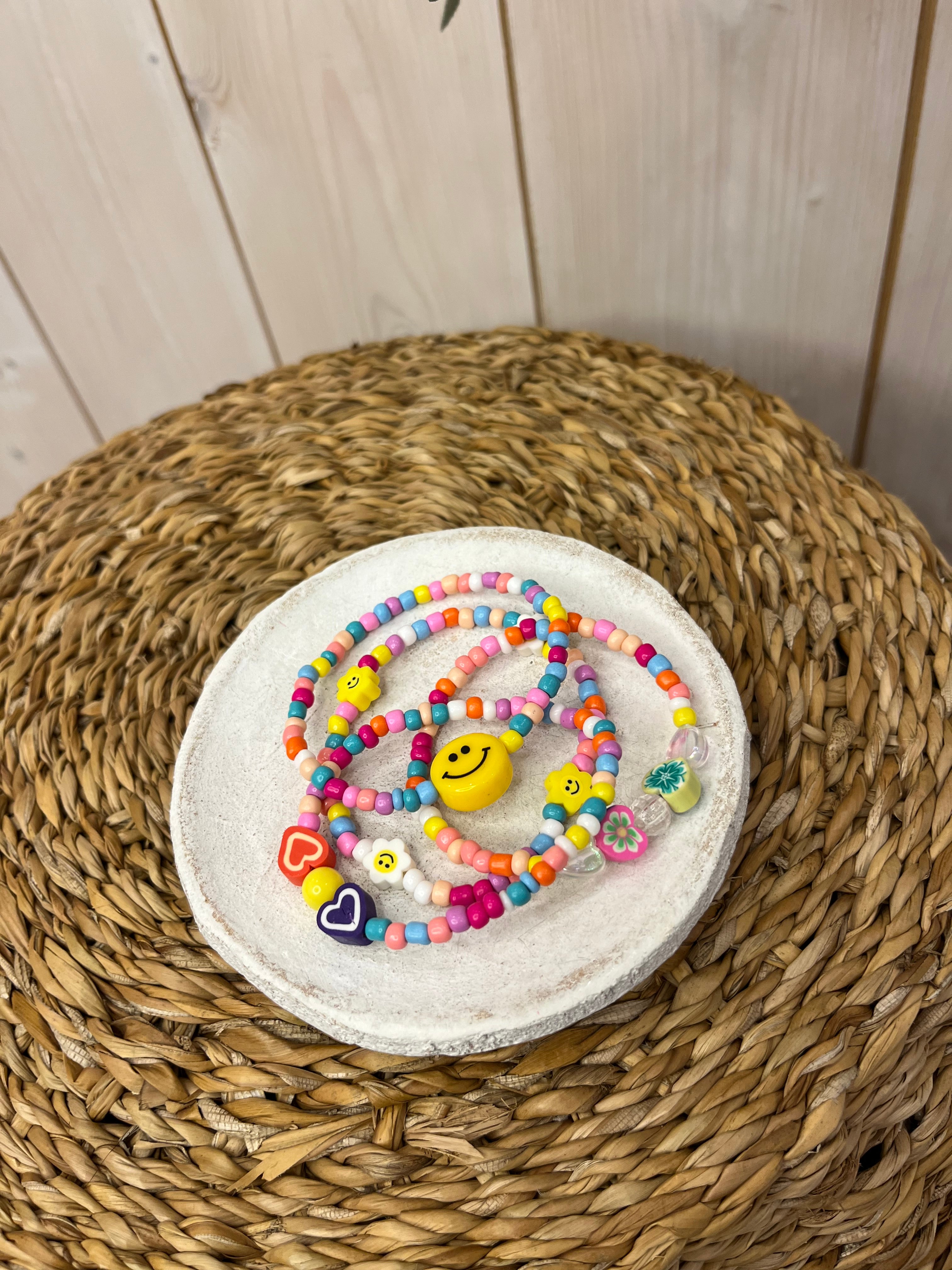 Happy Beaded Bracelet