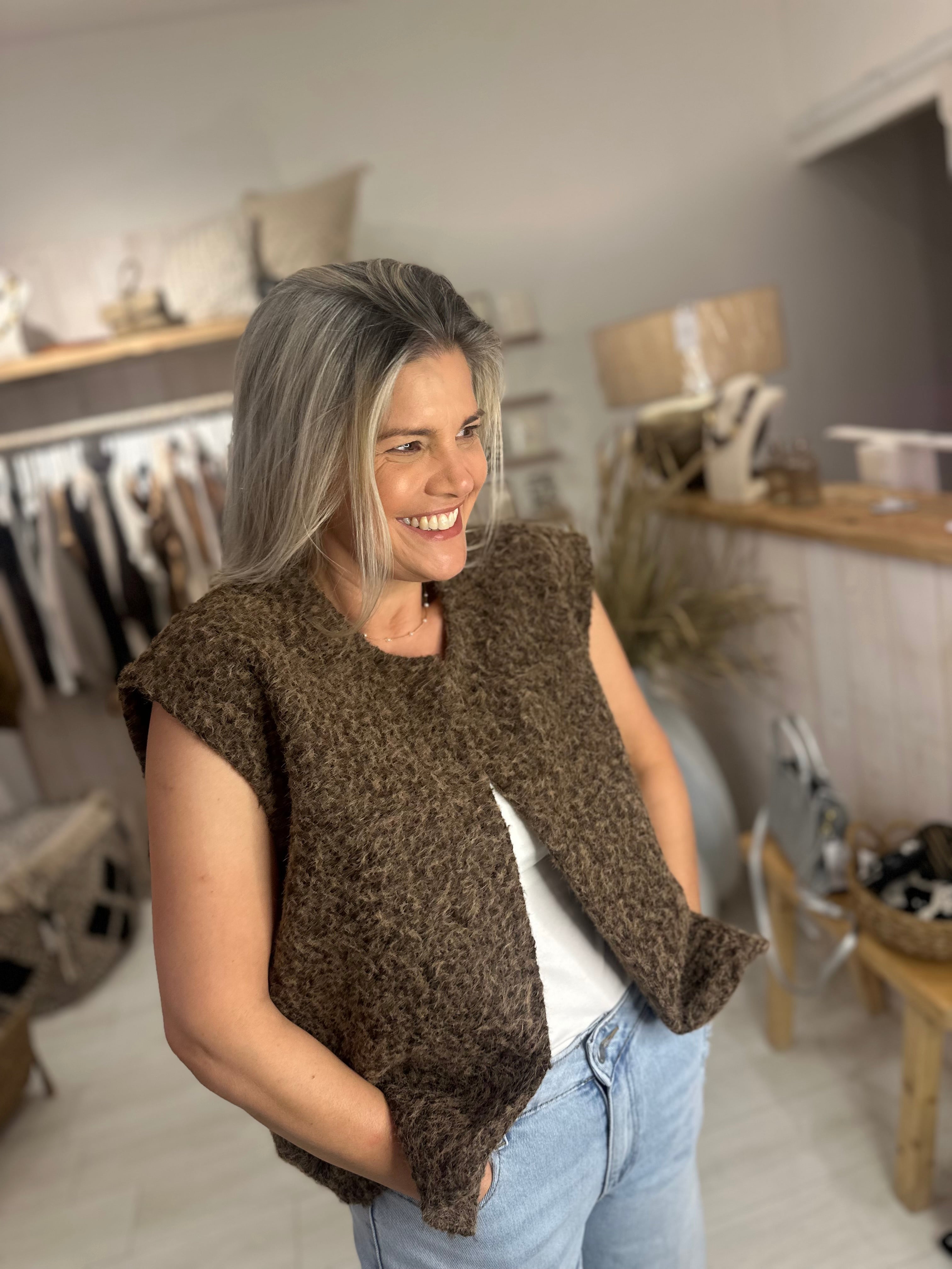 Lorie Fuzzy Waistcoat