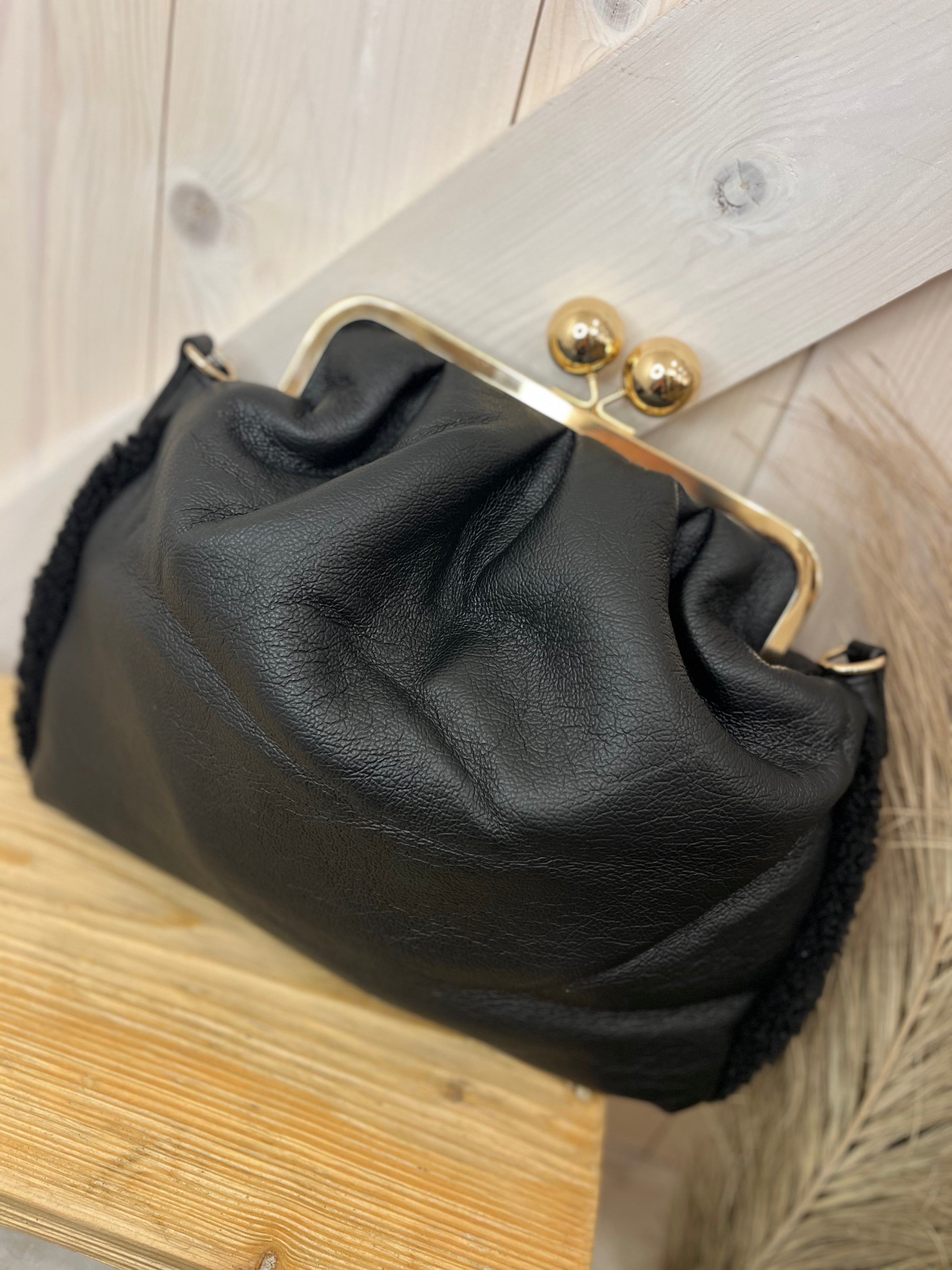 Faux Leather Cloud Clutch