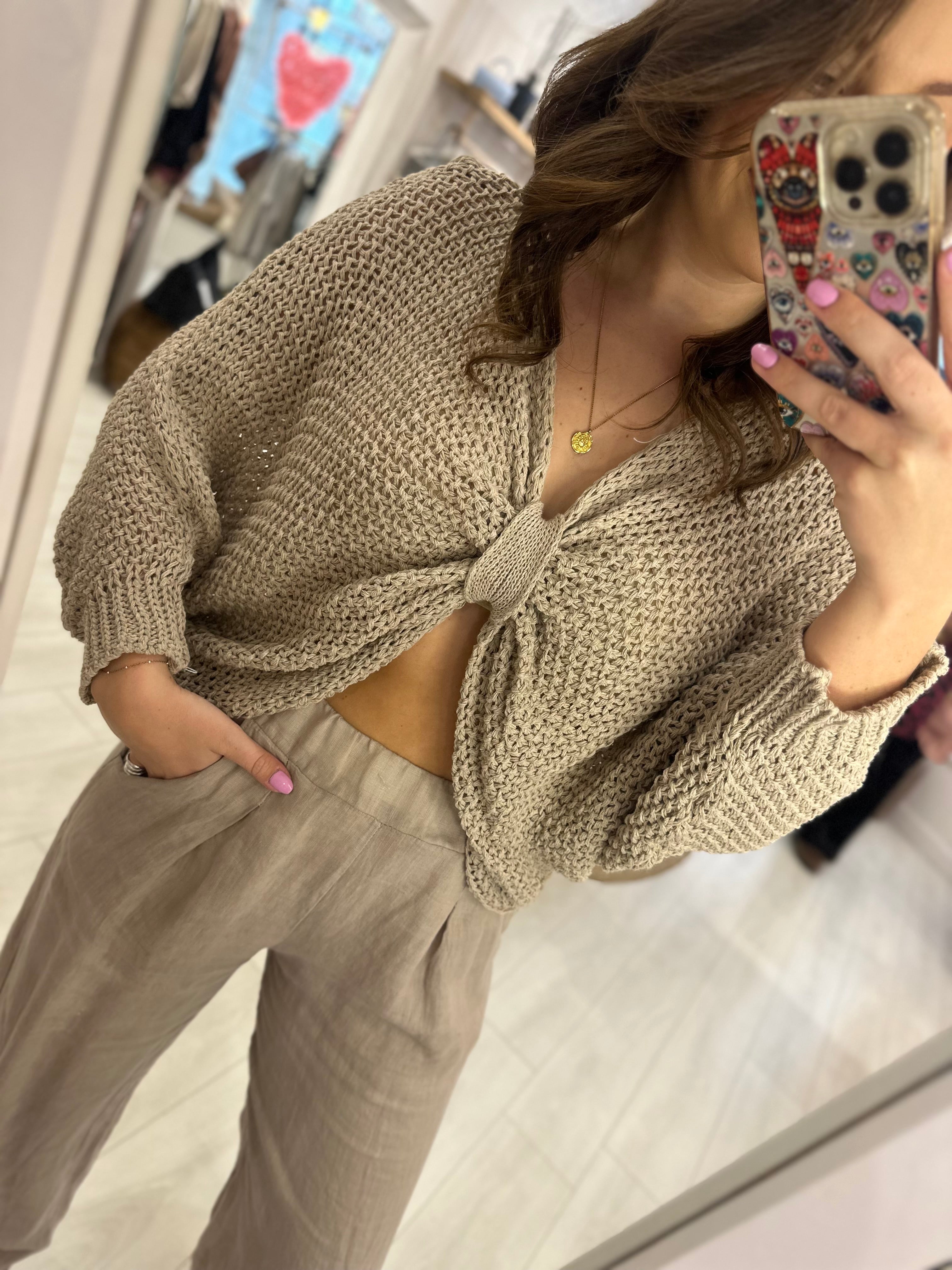 Delilah Knot Front Knit