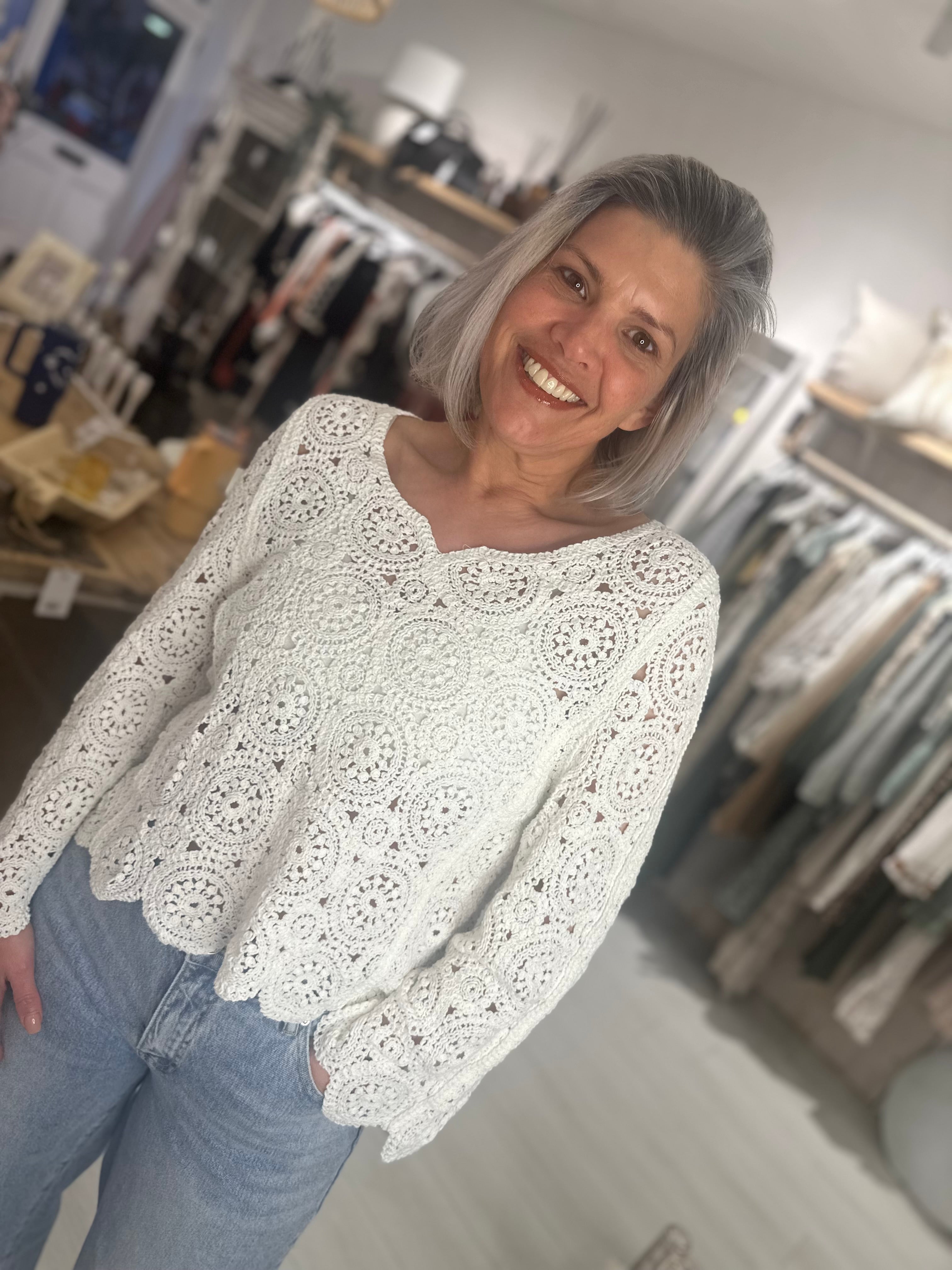 Saffron Crochet Top