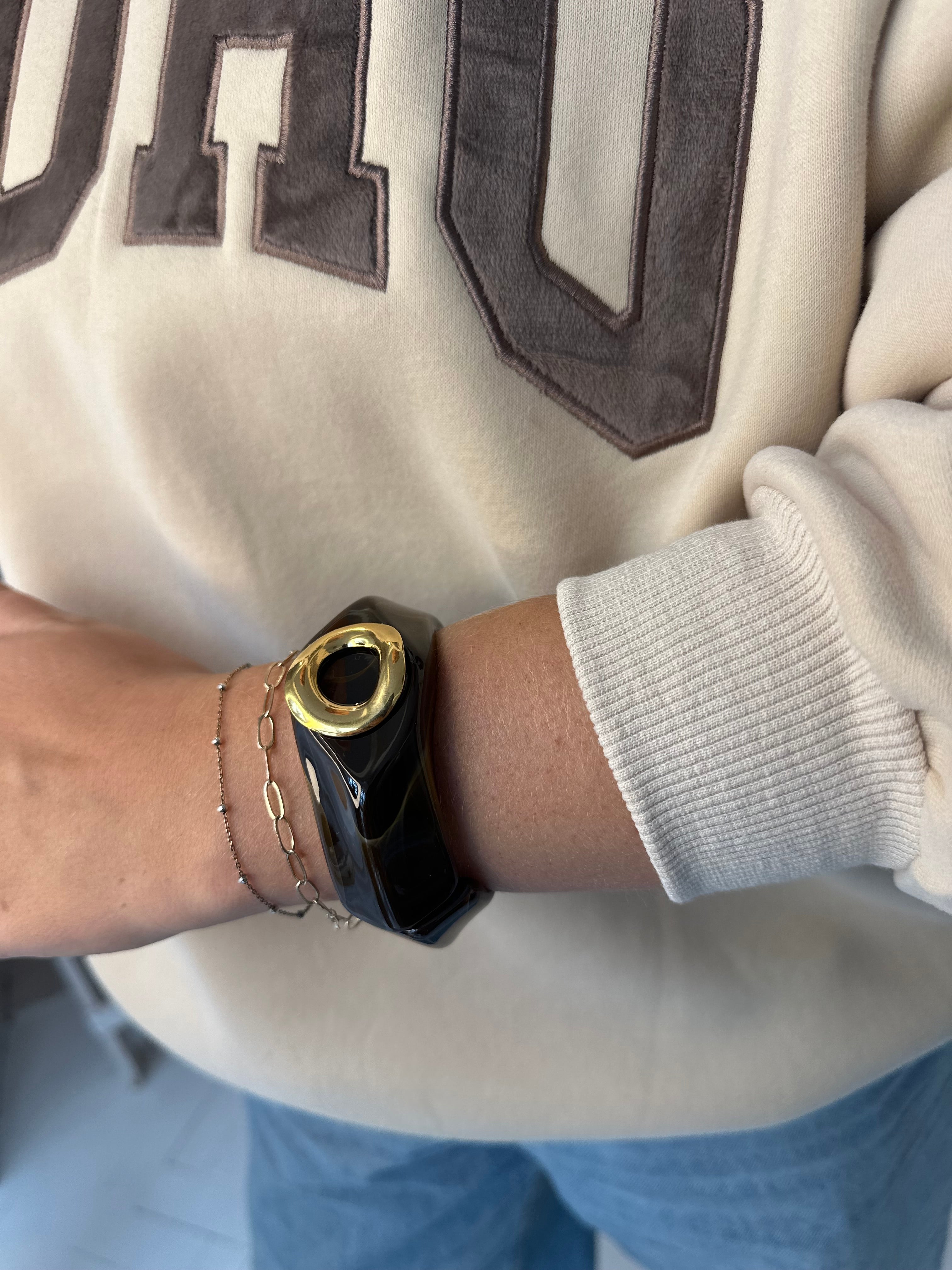Resin Gold Detail Bangle