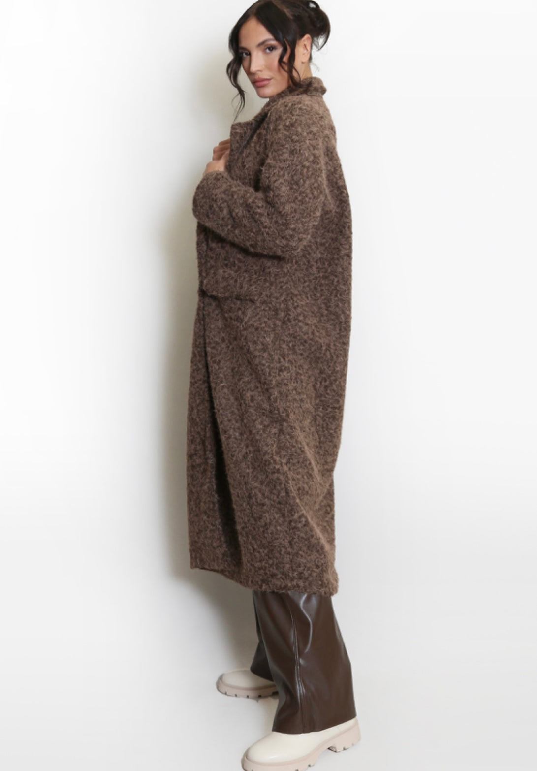 Boucle Brown Coat