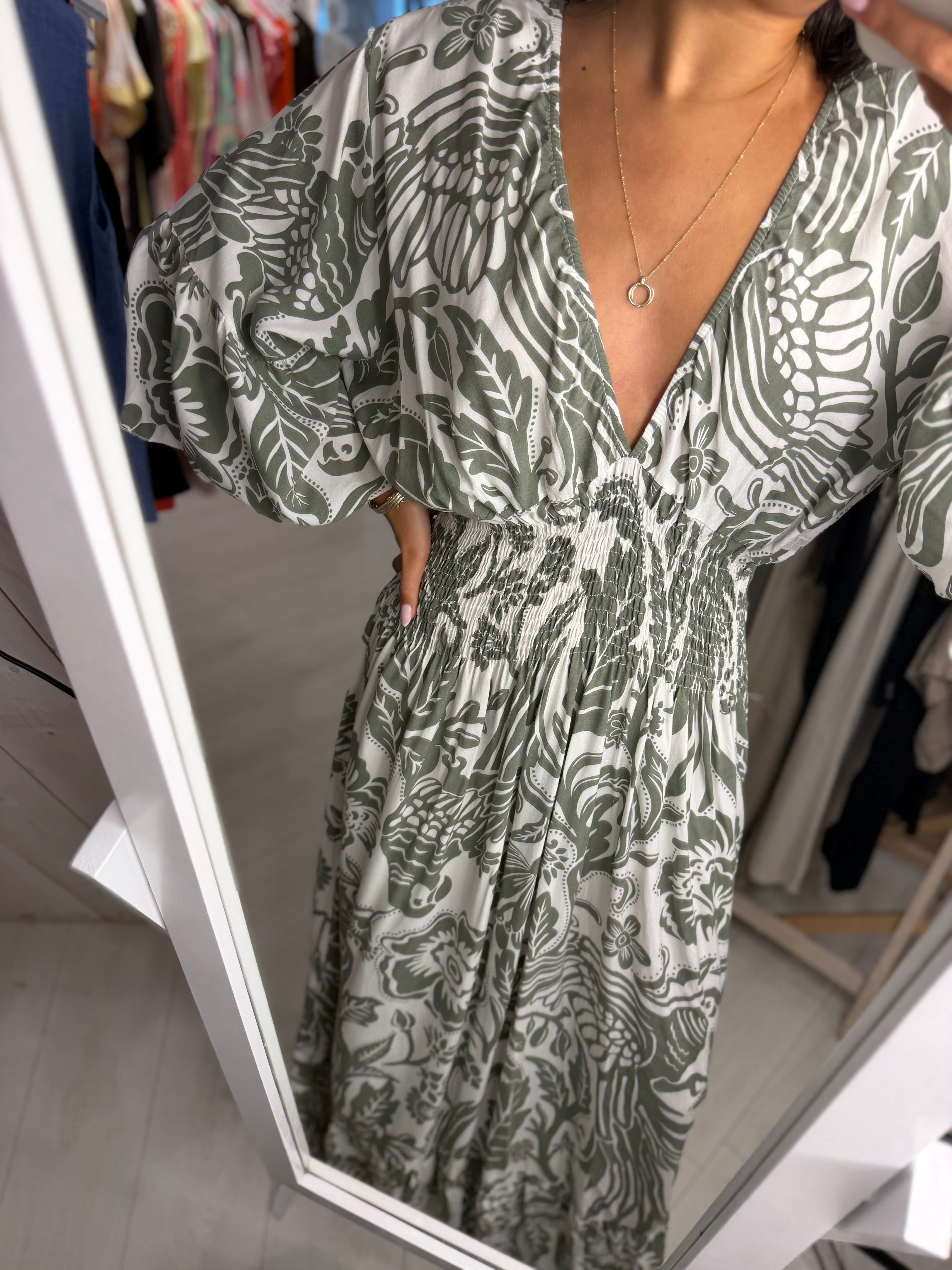 Jo V-Neck Elasticated Dress