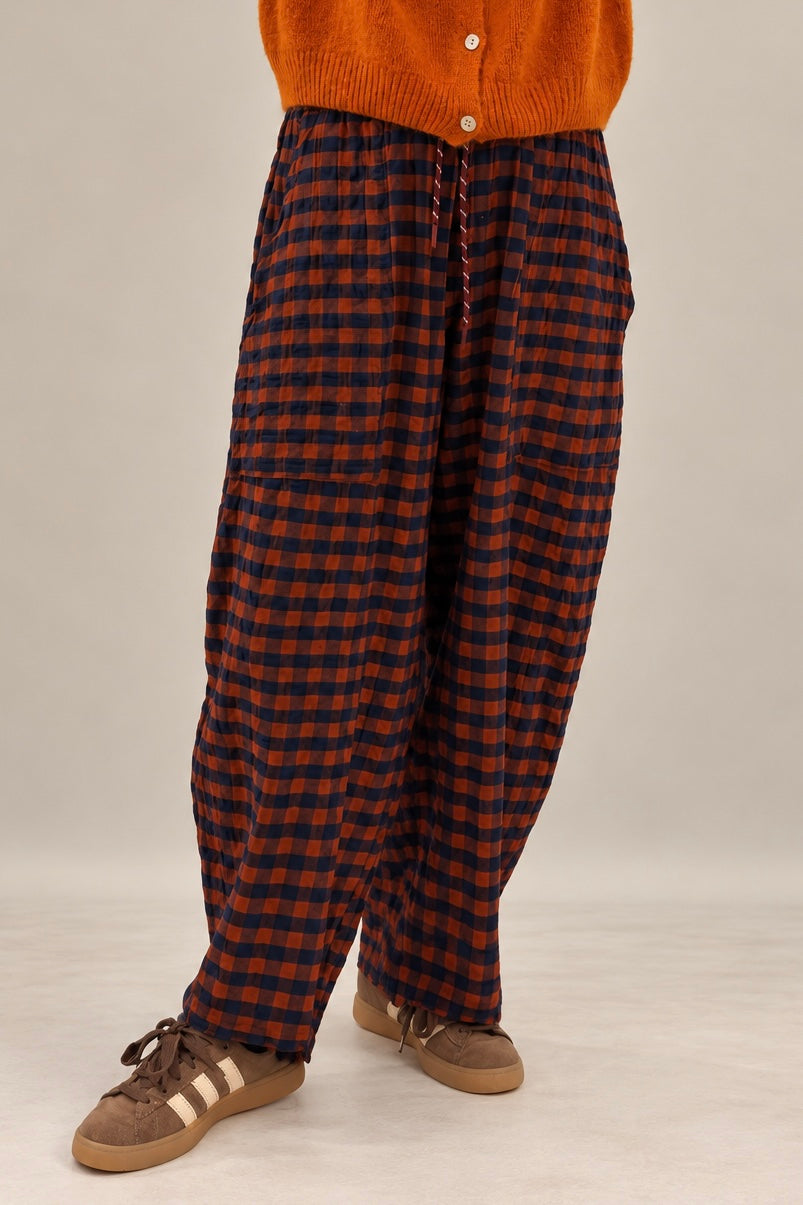 Marlee Checked Barrel Trousers