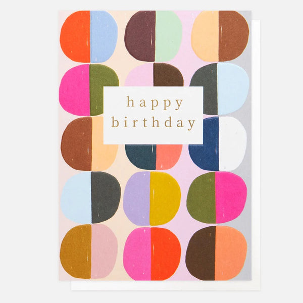 Colourful Circles Happy Birthday Card