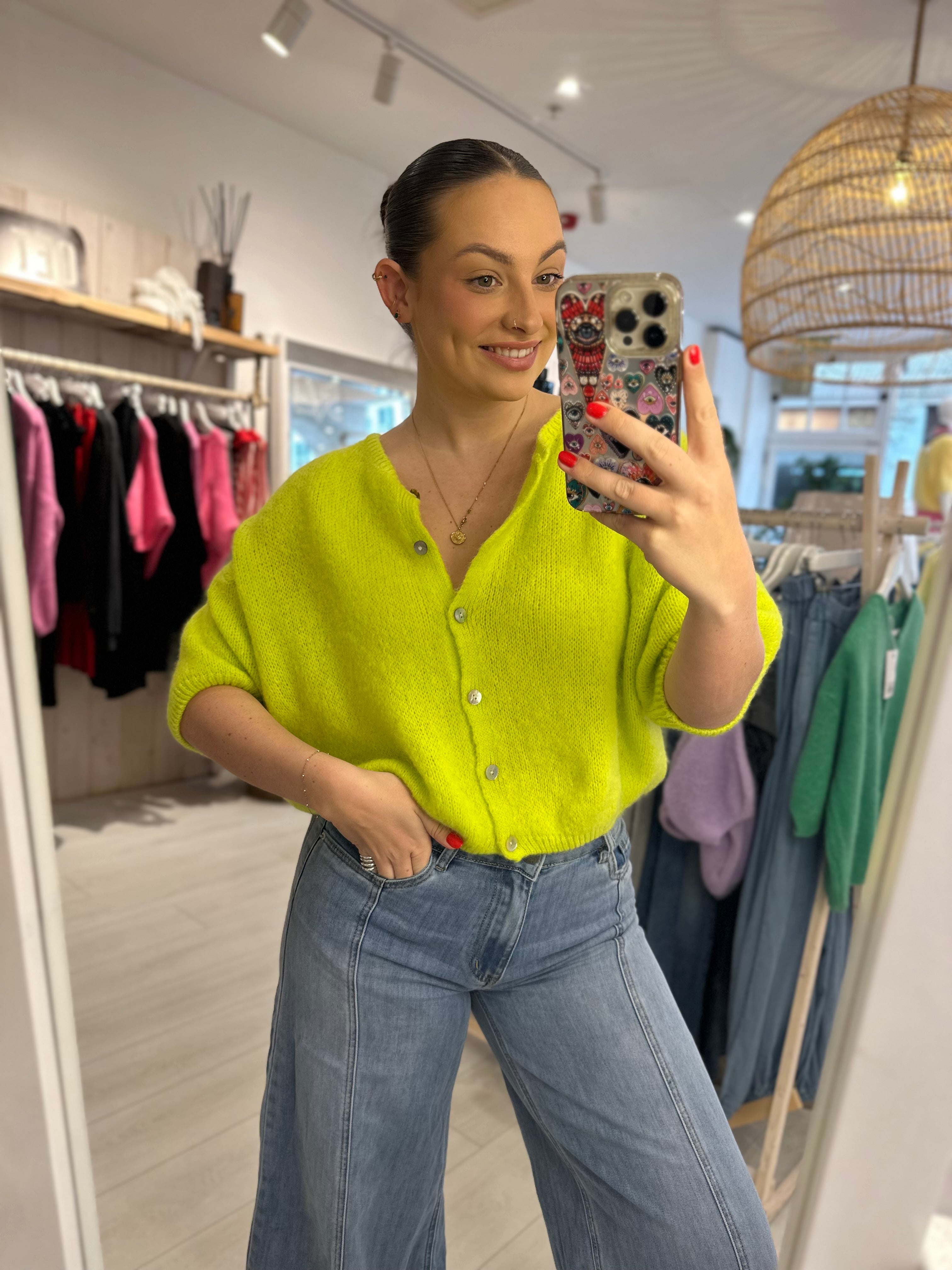 Maddie Mohair Short Sleeved Cardigan