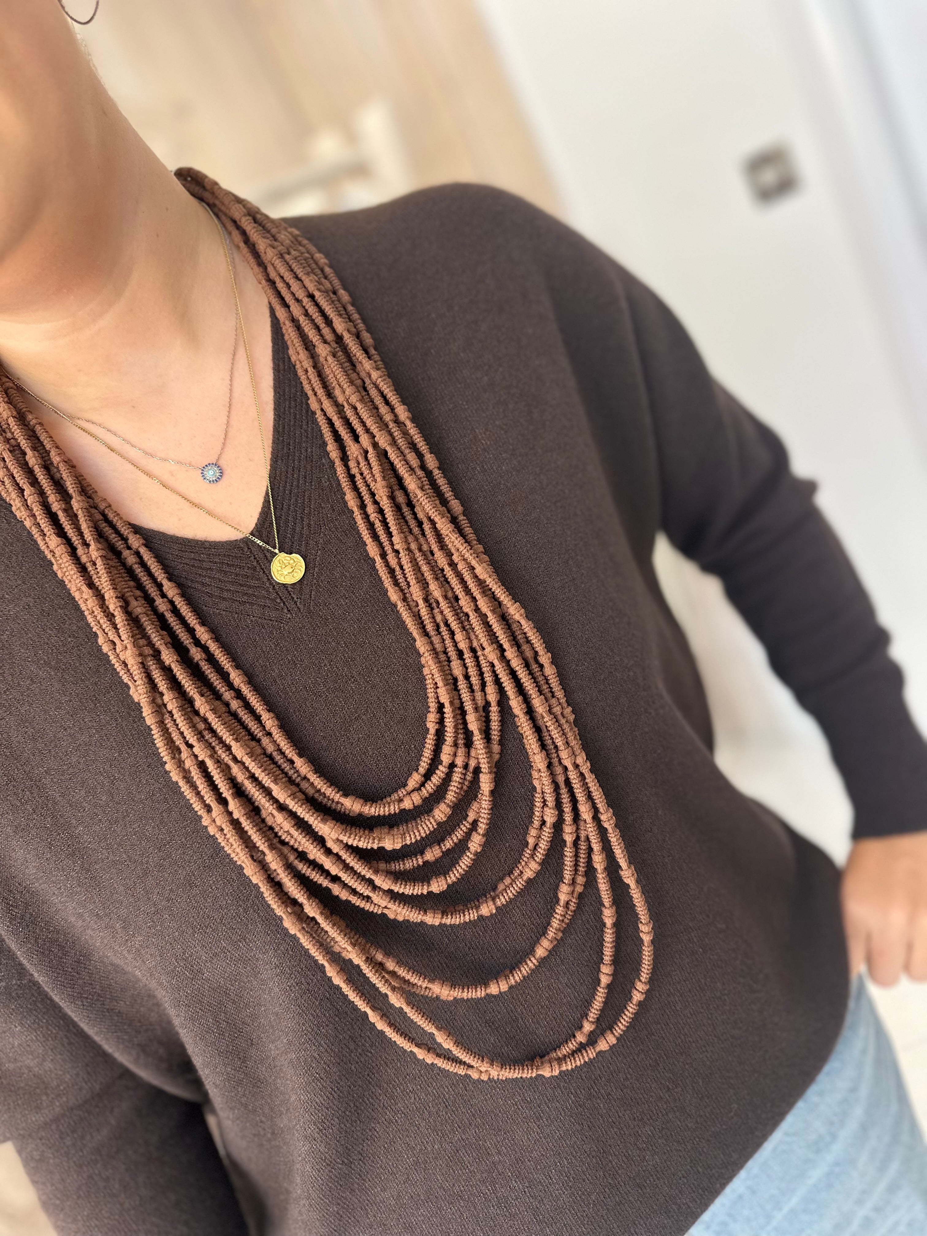 Elasticated Layered Necklace