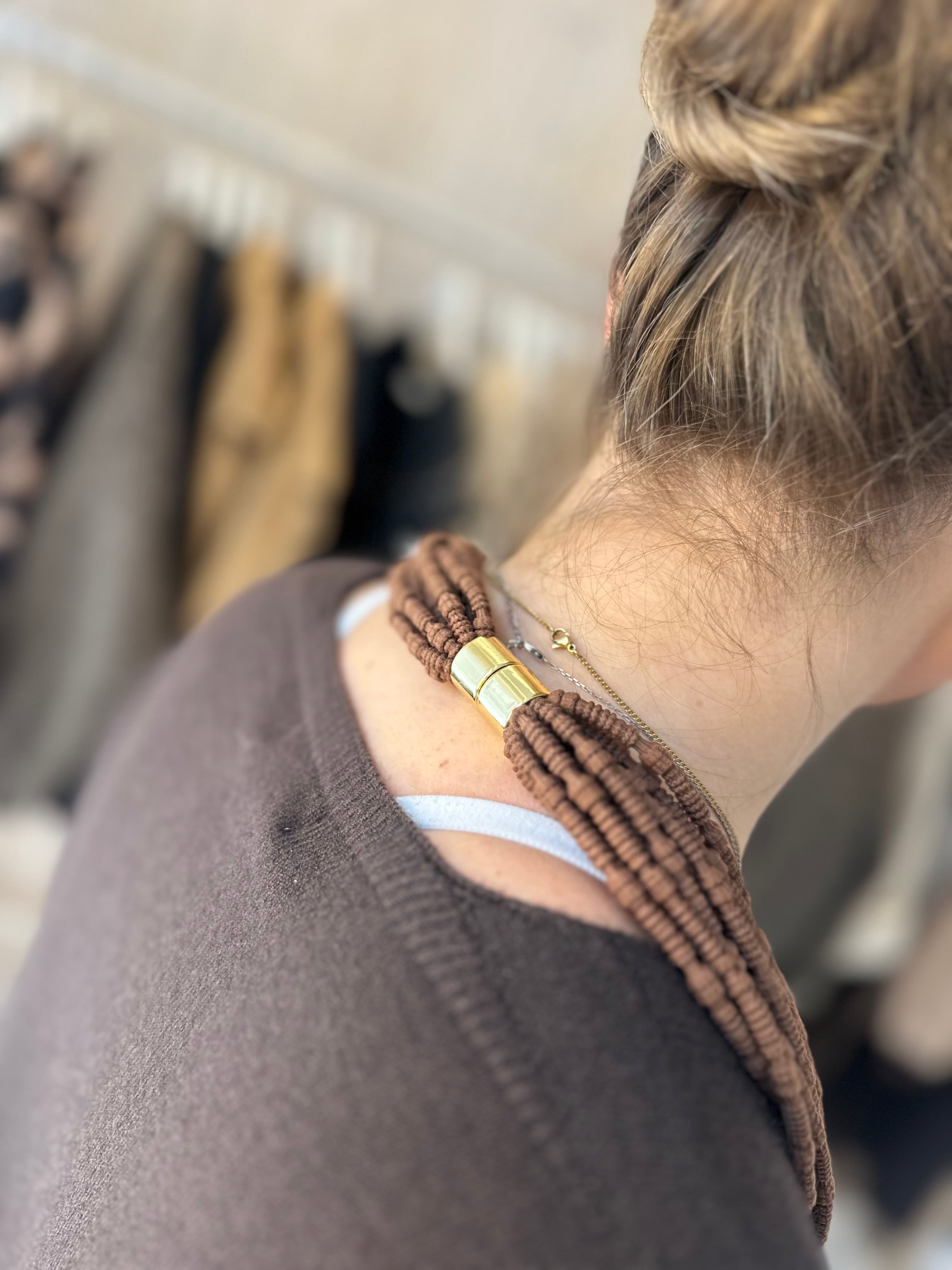 Elasticated Layered Necklace