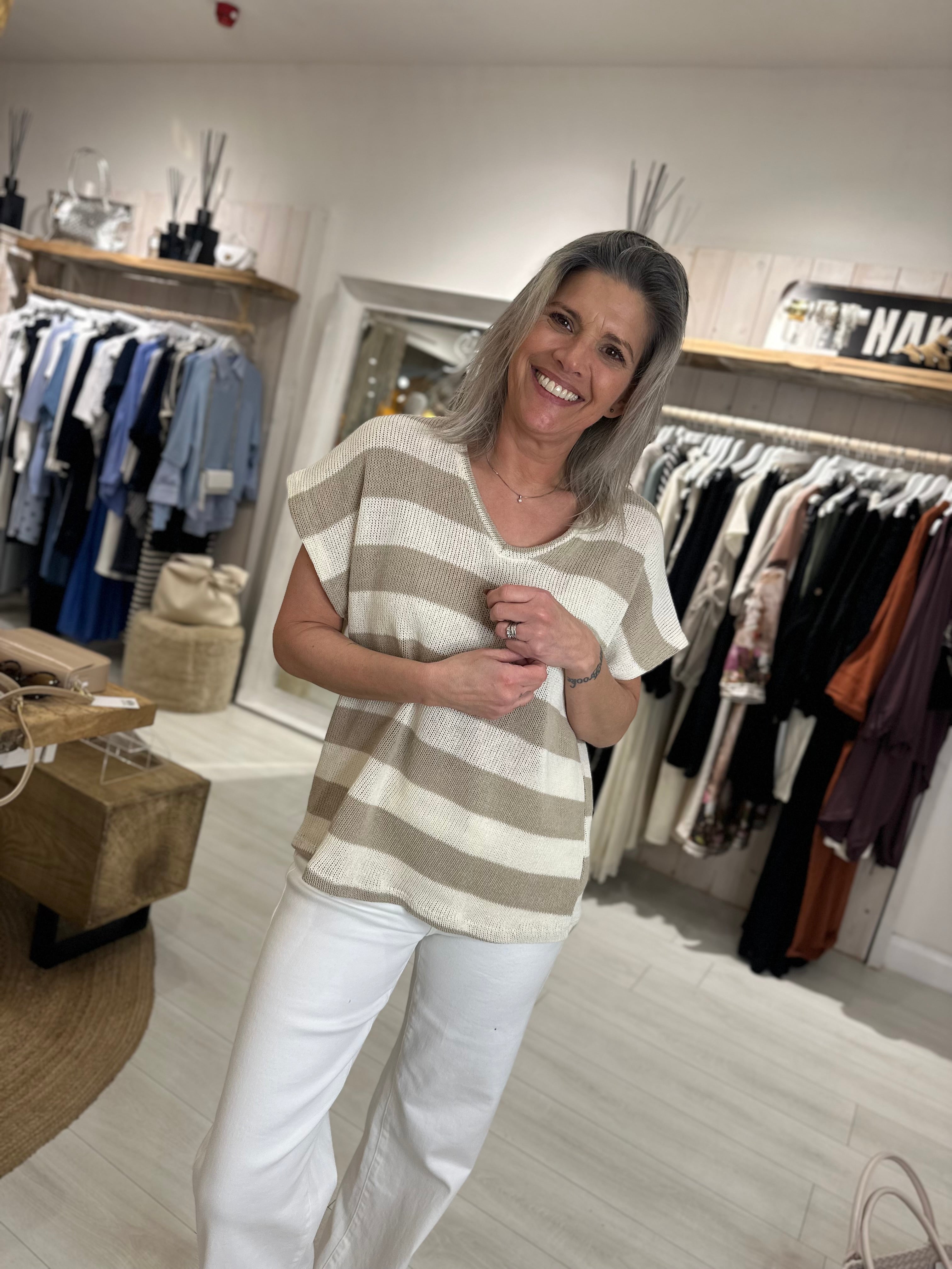 Frances Stripe Fine Knit