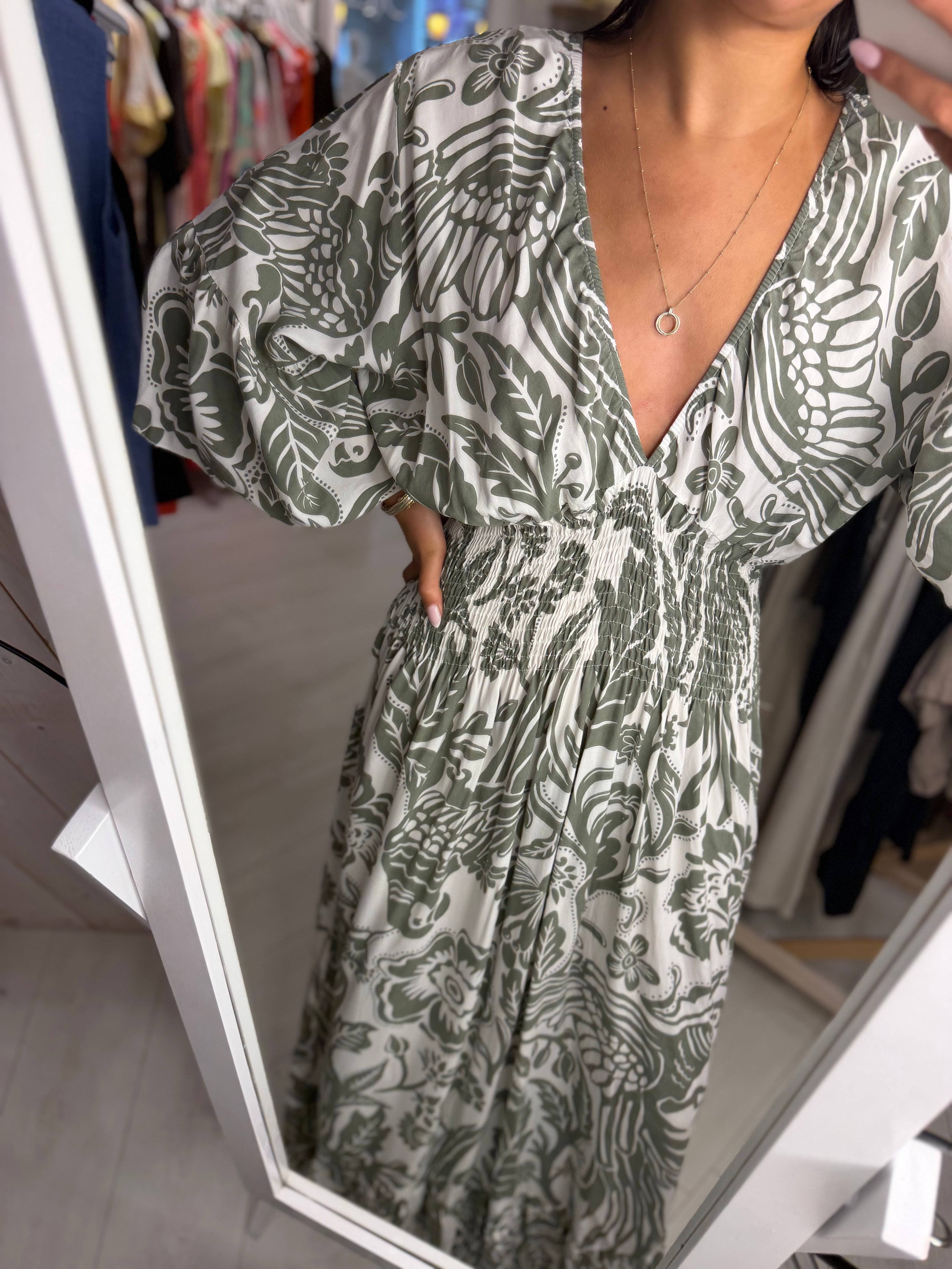 Jo V-Neck Elasticated Dress