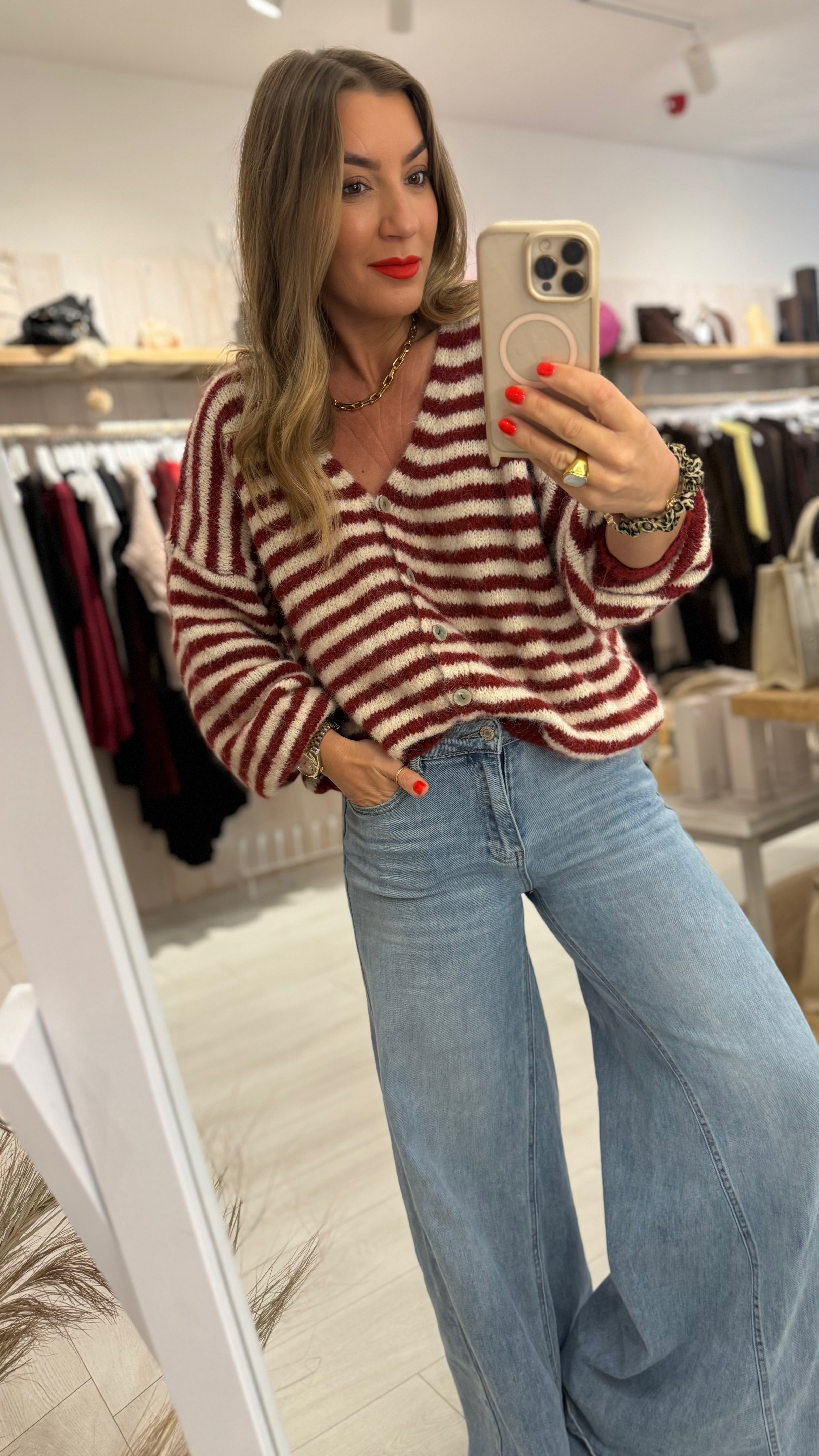 Kate Striped Cardigan