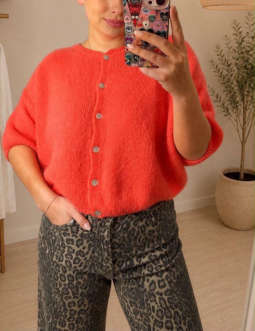 Maddie Mohair Short Sleeved Cardigan
