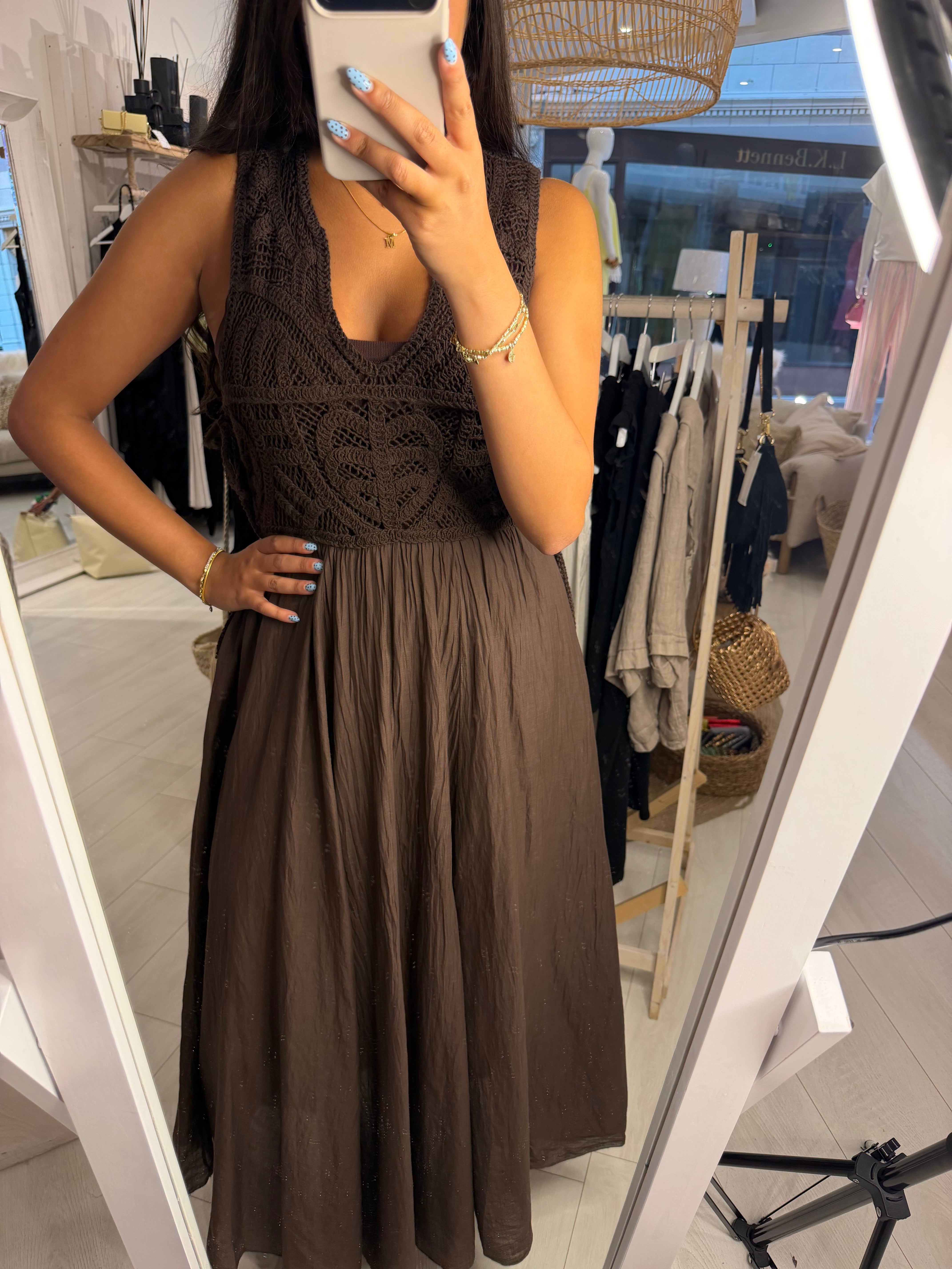 Talia Crochet Maxi Dress