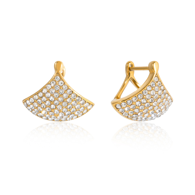 Cubic Zirconia flare earrings