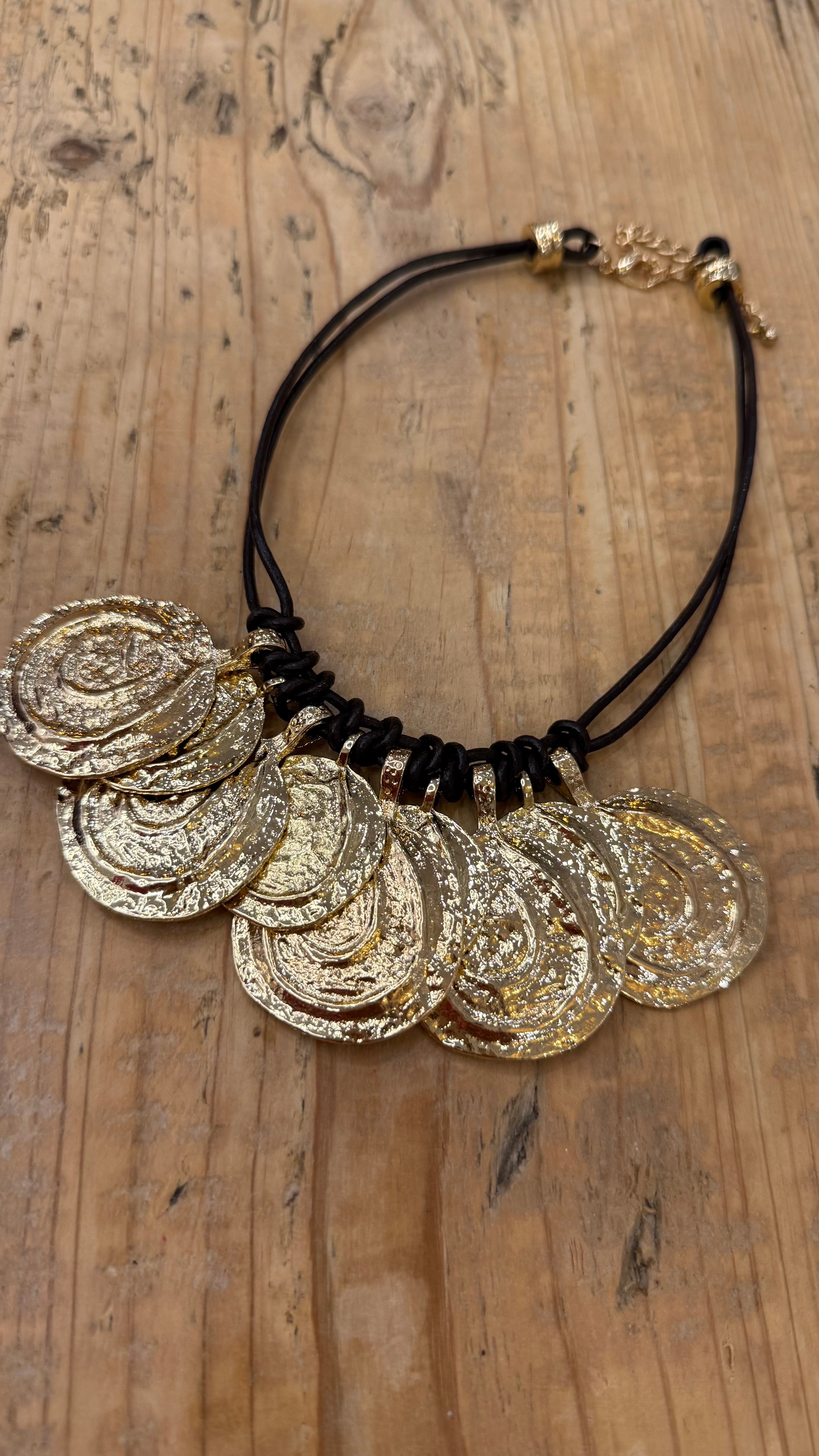 Gold Disc Necklace