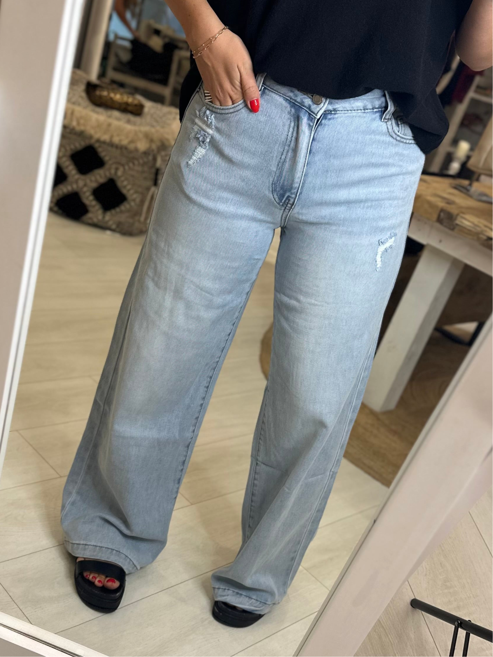 Dad Fit Rip Jeans
