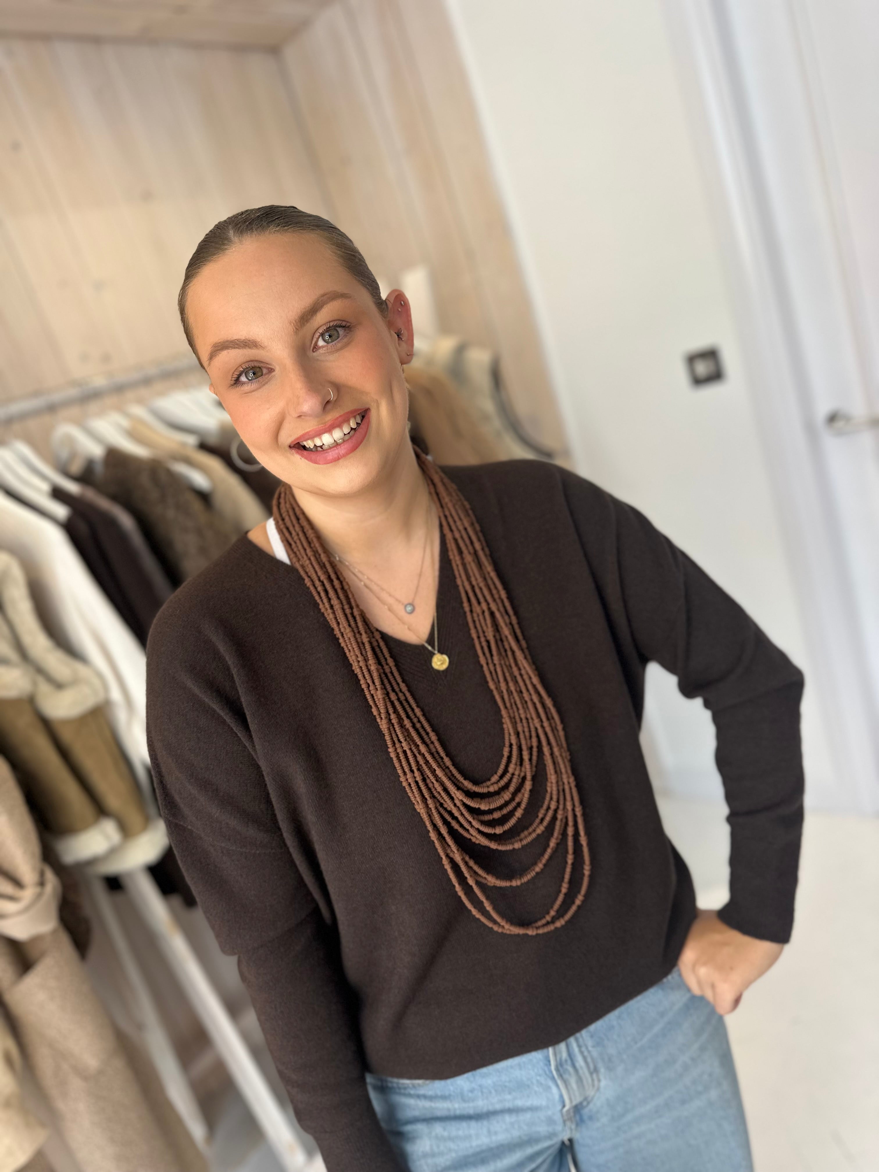 Elasticated Layered Necklace