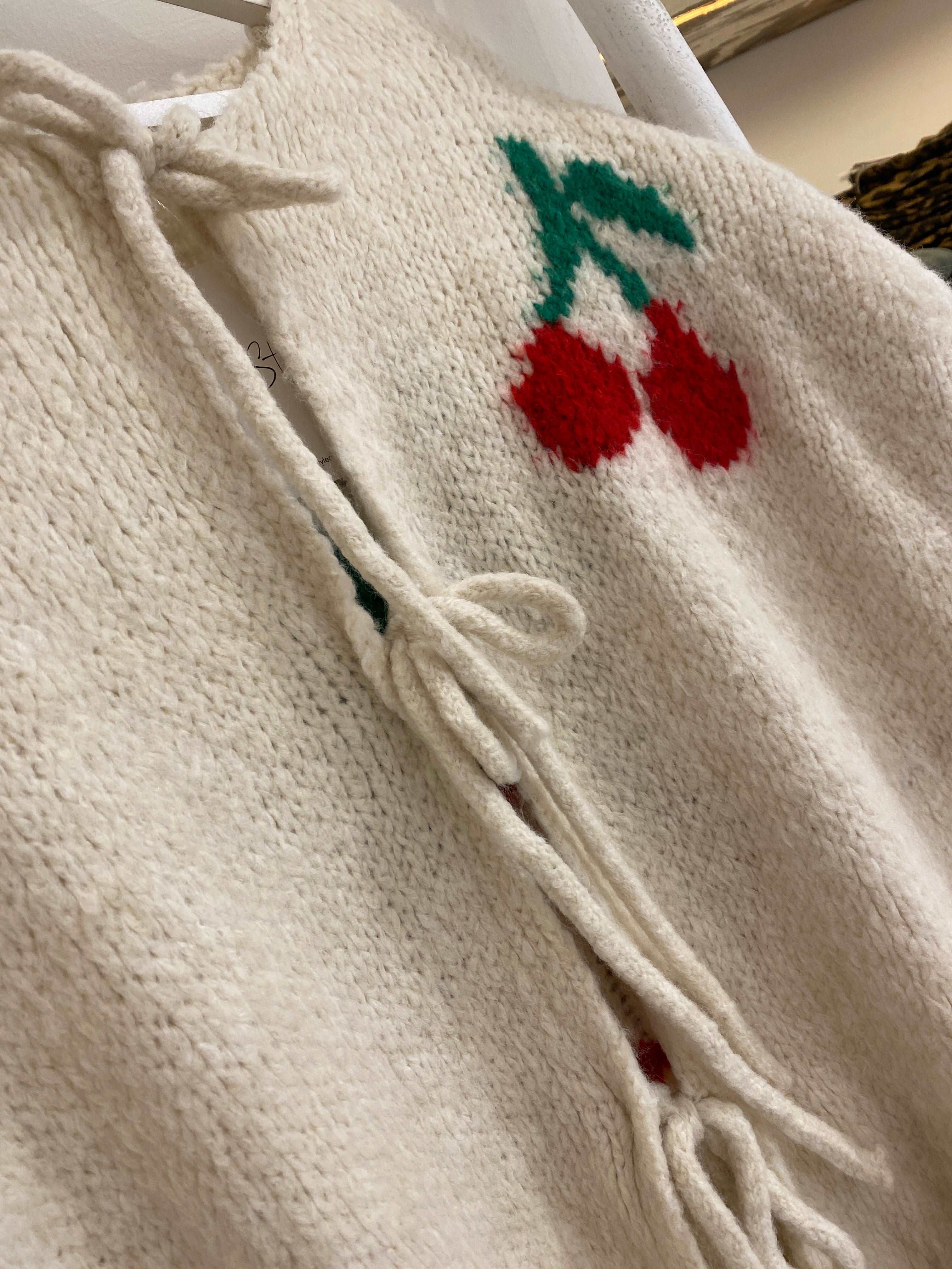 Cherry Knitted Waistcoat