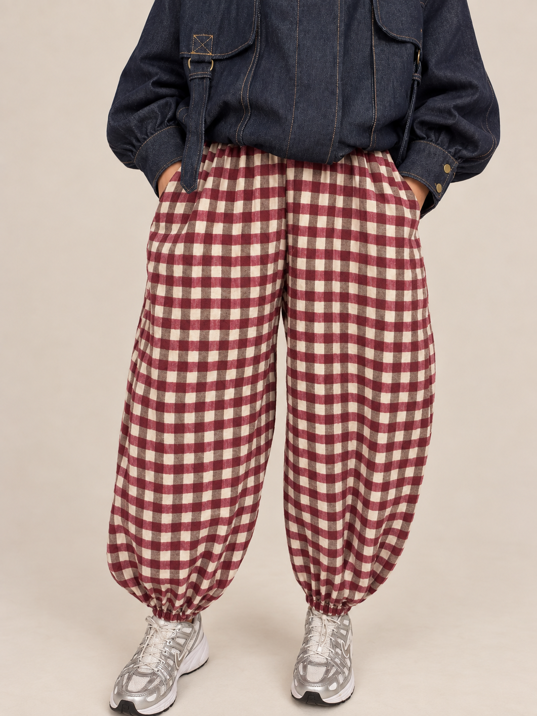 Cherry Checkered Trousers