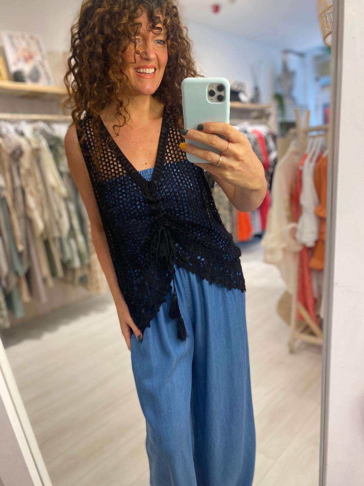 Strapless Denim Jumpsuit