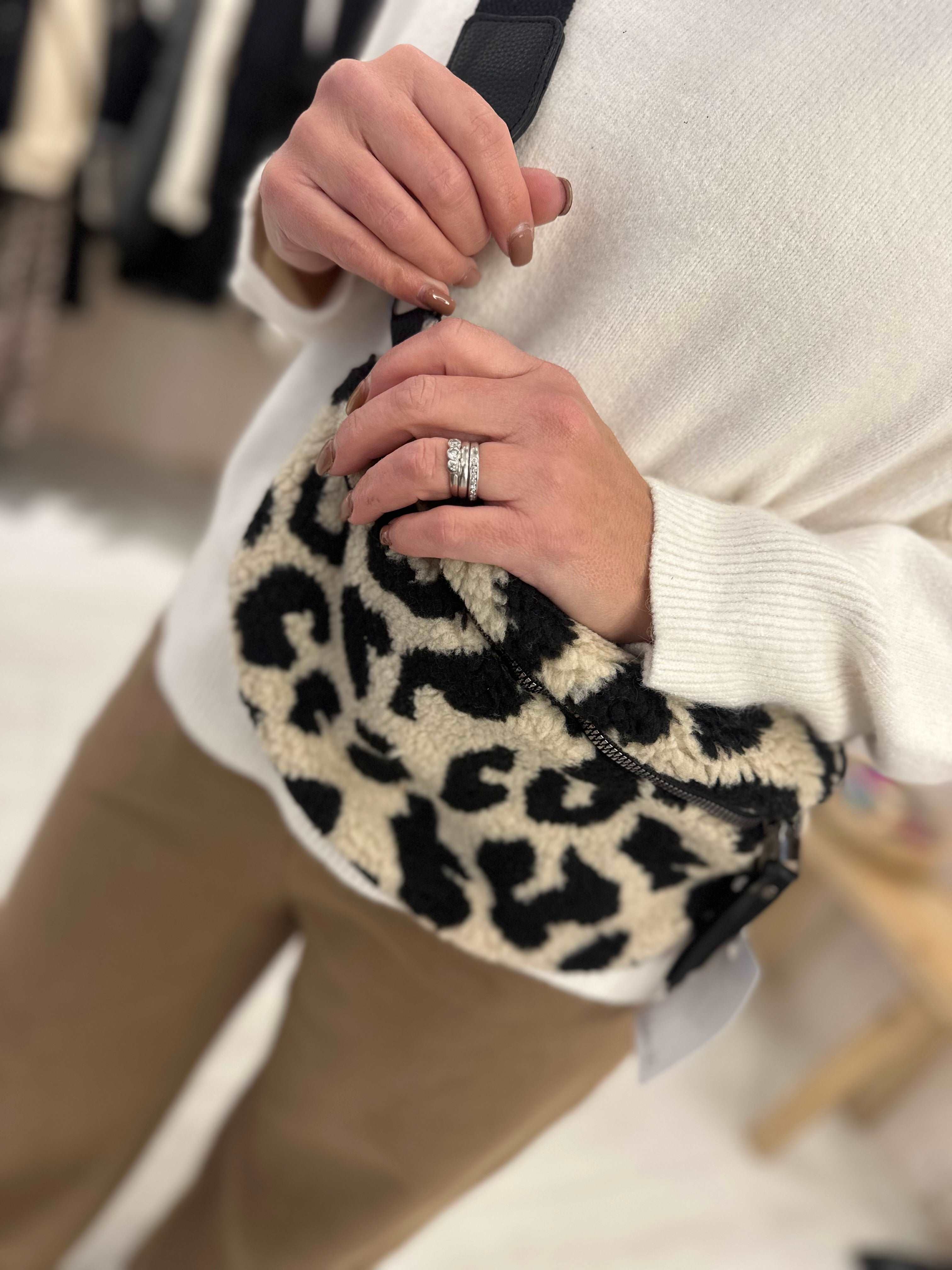 Teddy Leopard Print Bum Bag Medium