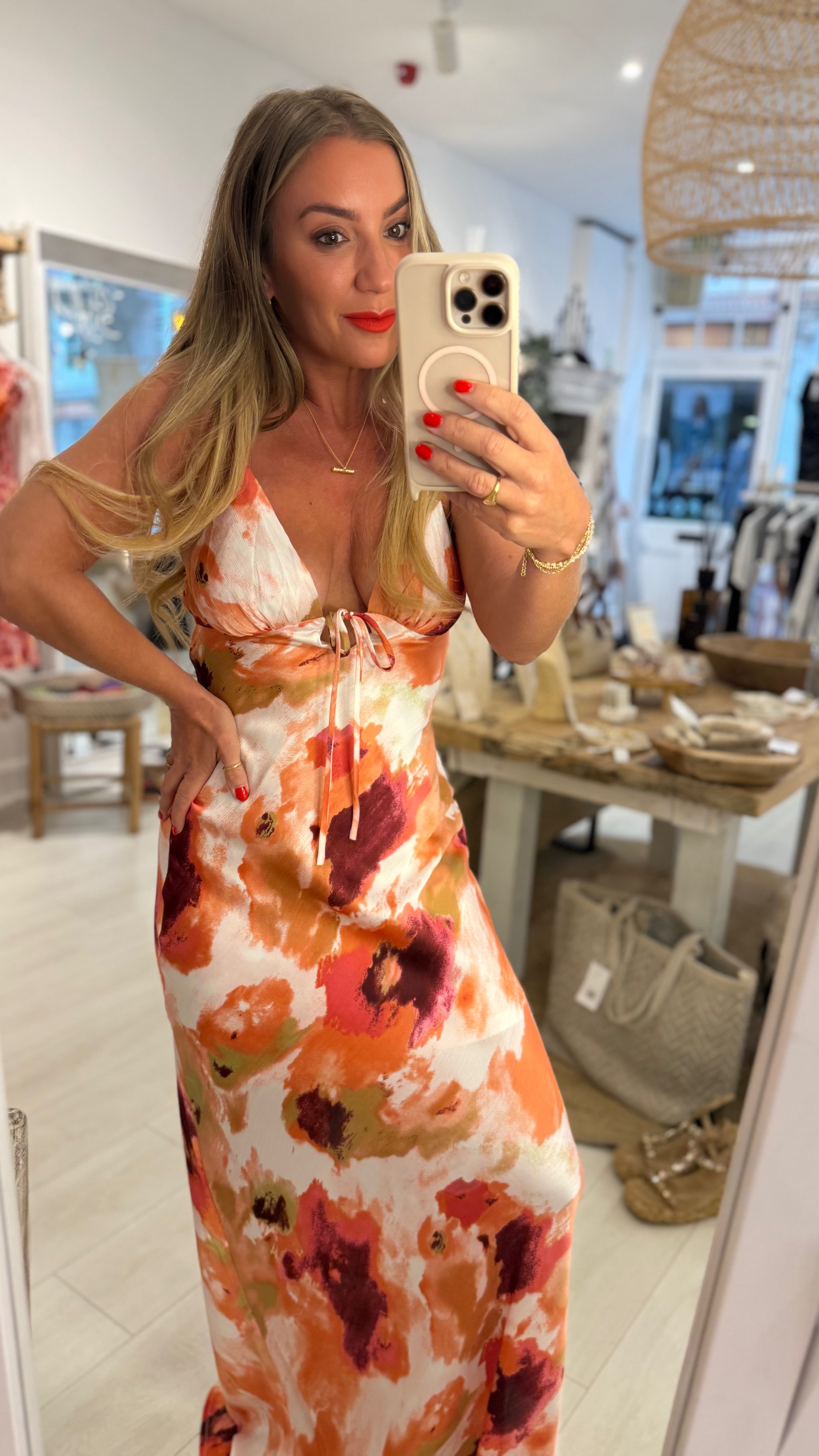 Delia Satin Maxi Dress