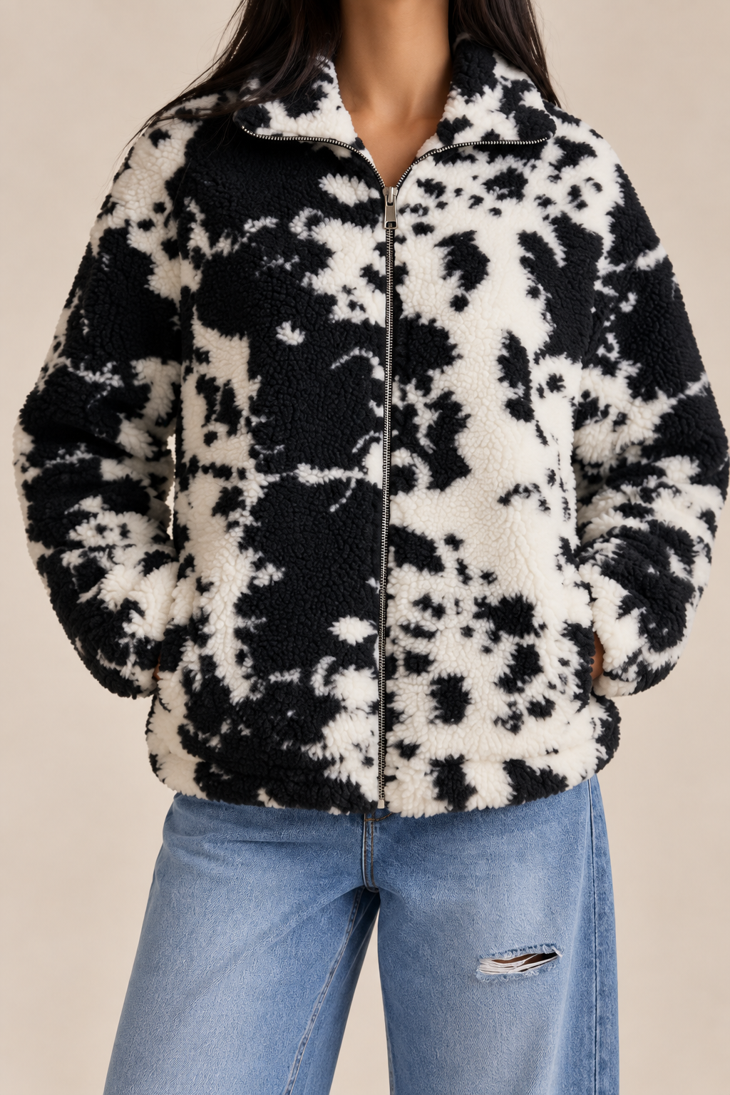Cow Print Fleece
