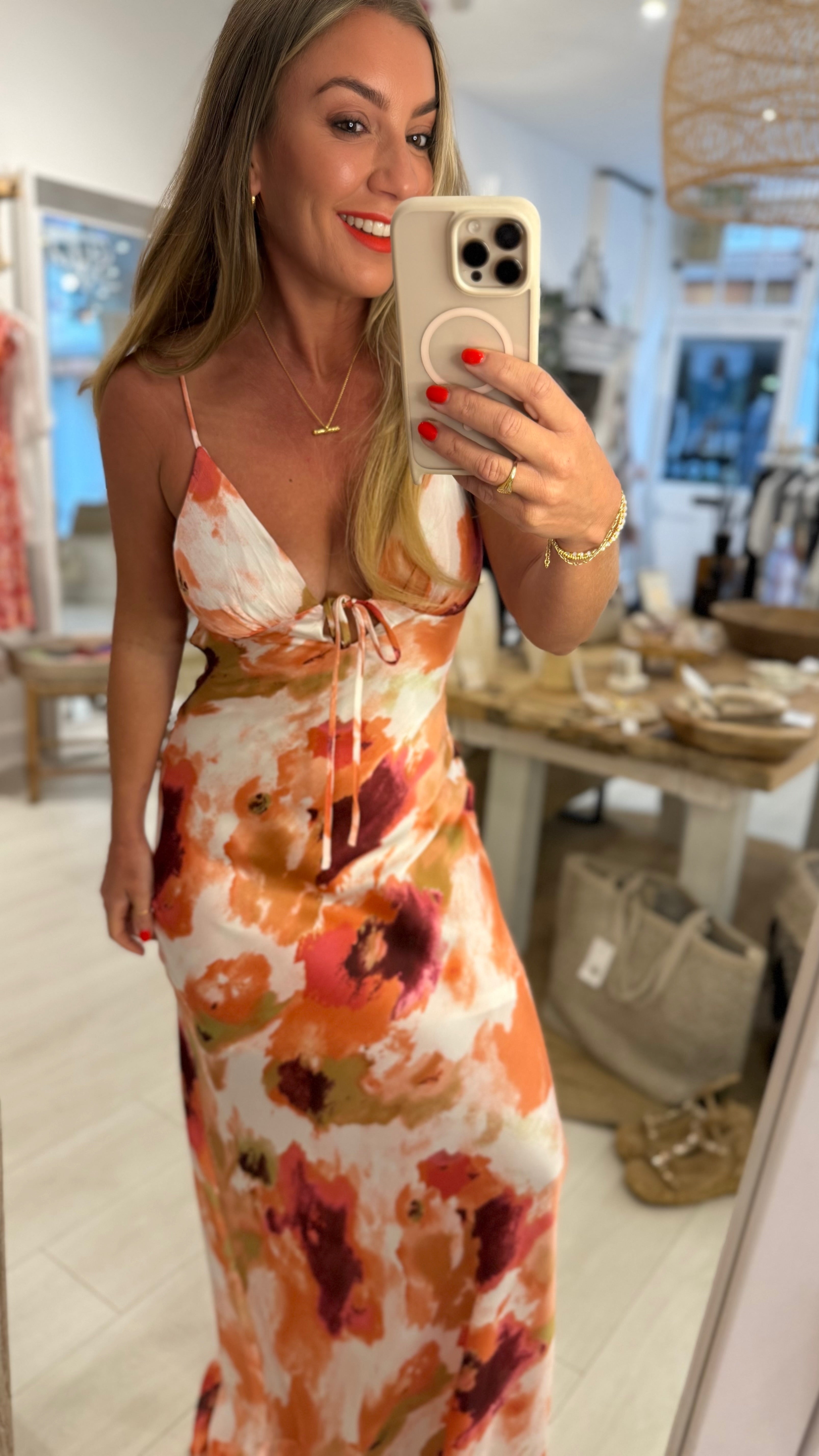 Delia Satin Maxi Dress