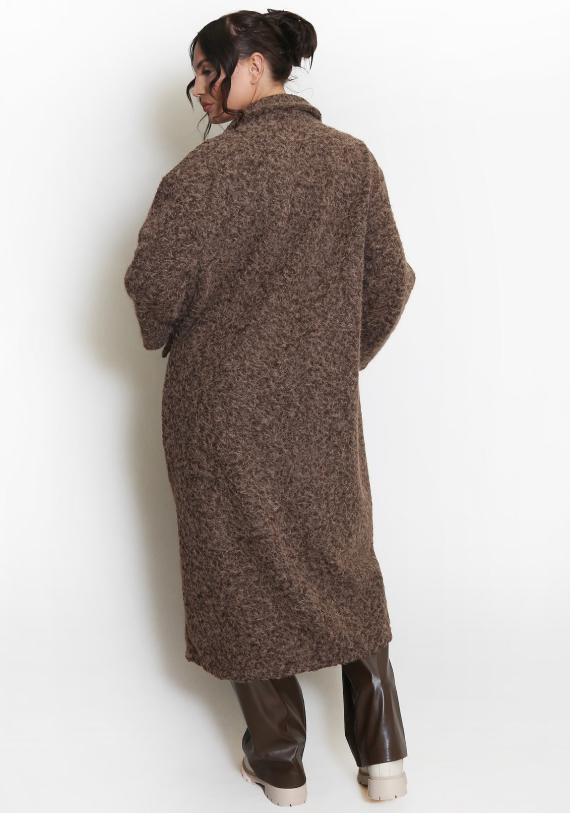 Boucle Brown Coat