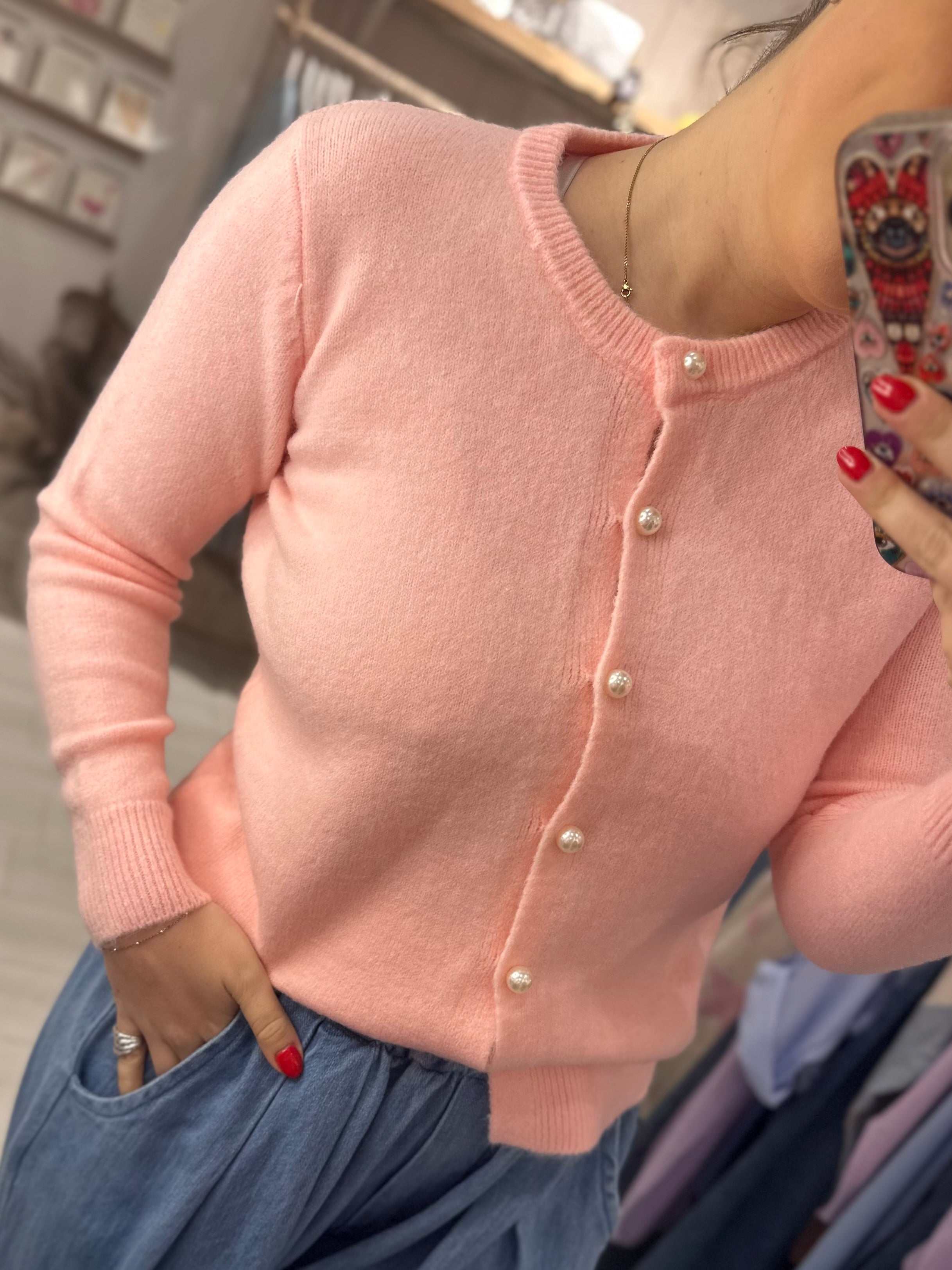 Pearl Button Cloud Cardigan