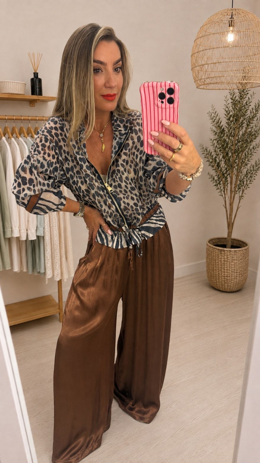 Ivy Satin Wide Leg Trouser