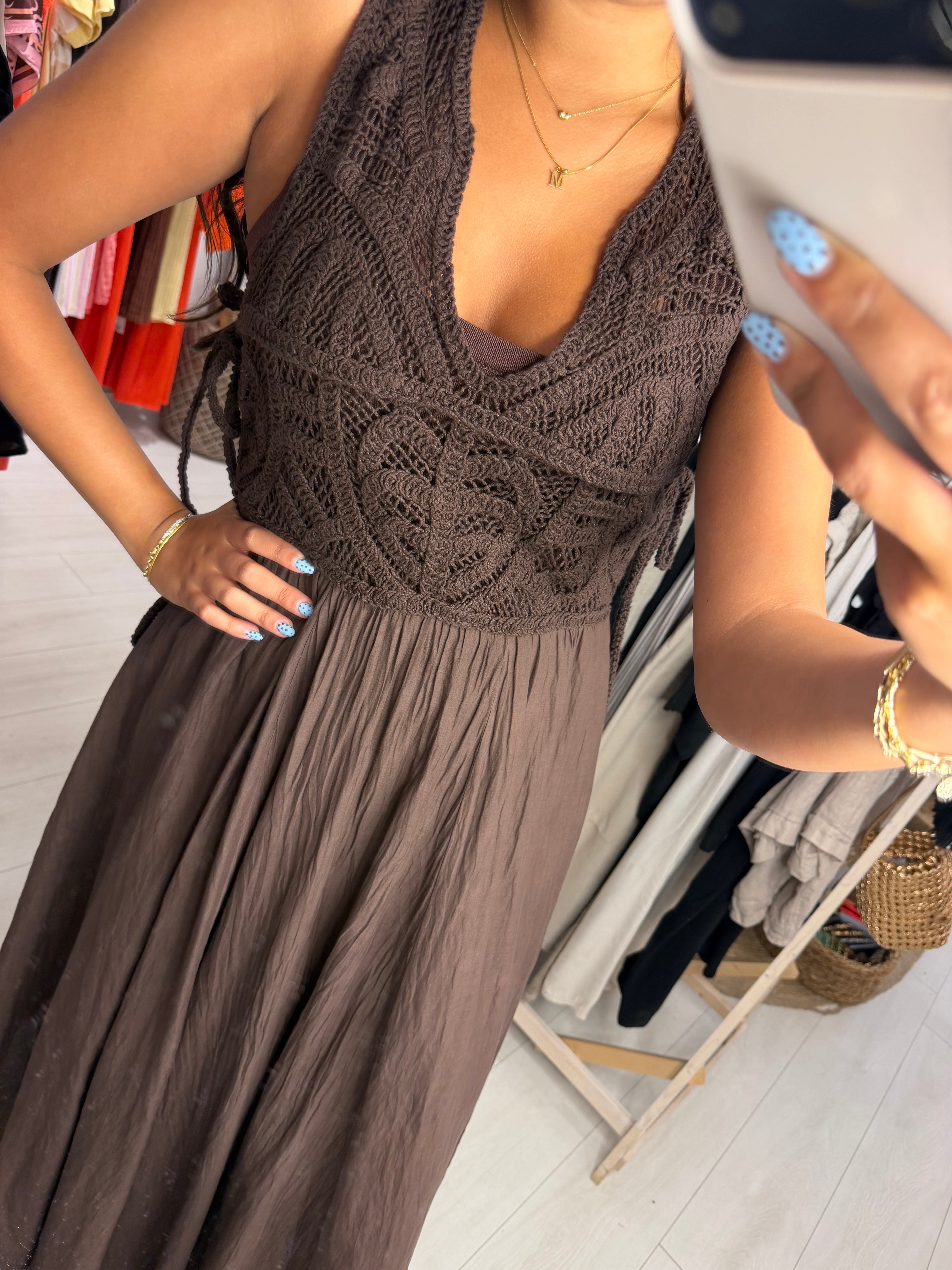 Talia Crochet Maxi Dress