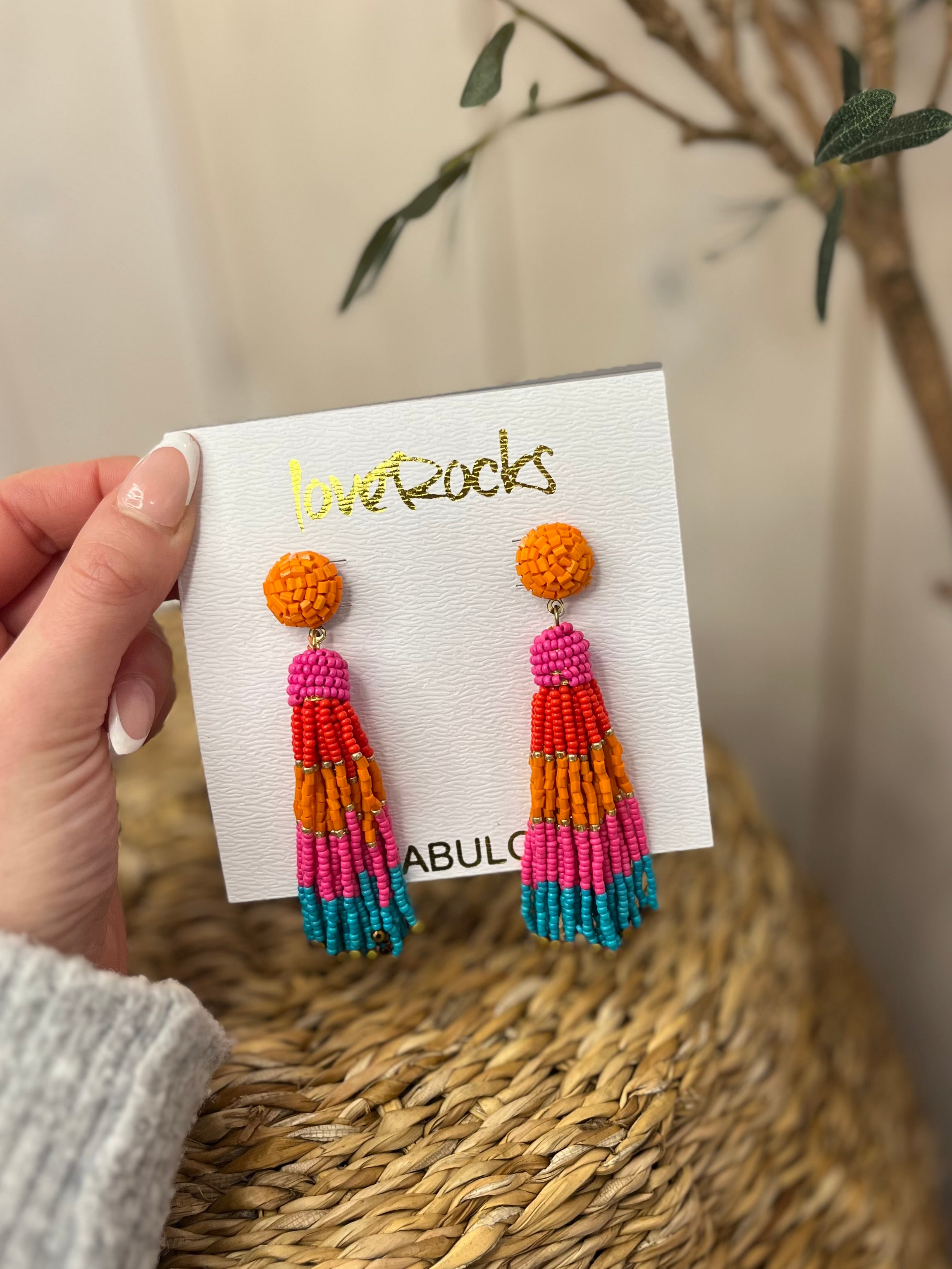 Beaded Tassle Earrings