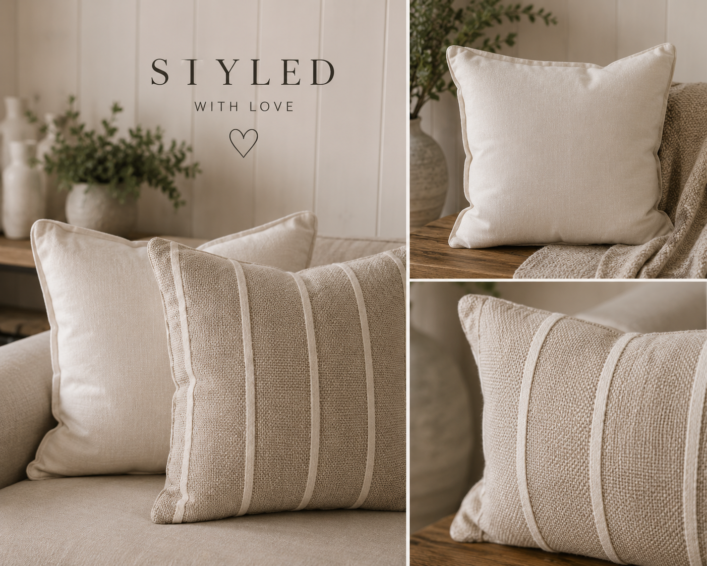 Natural Stripe Cushion