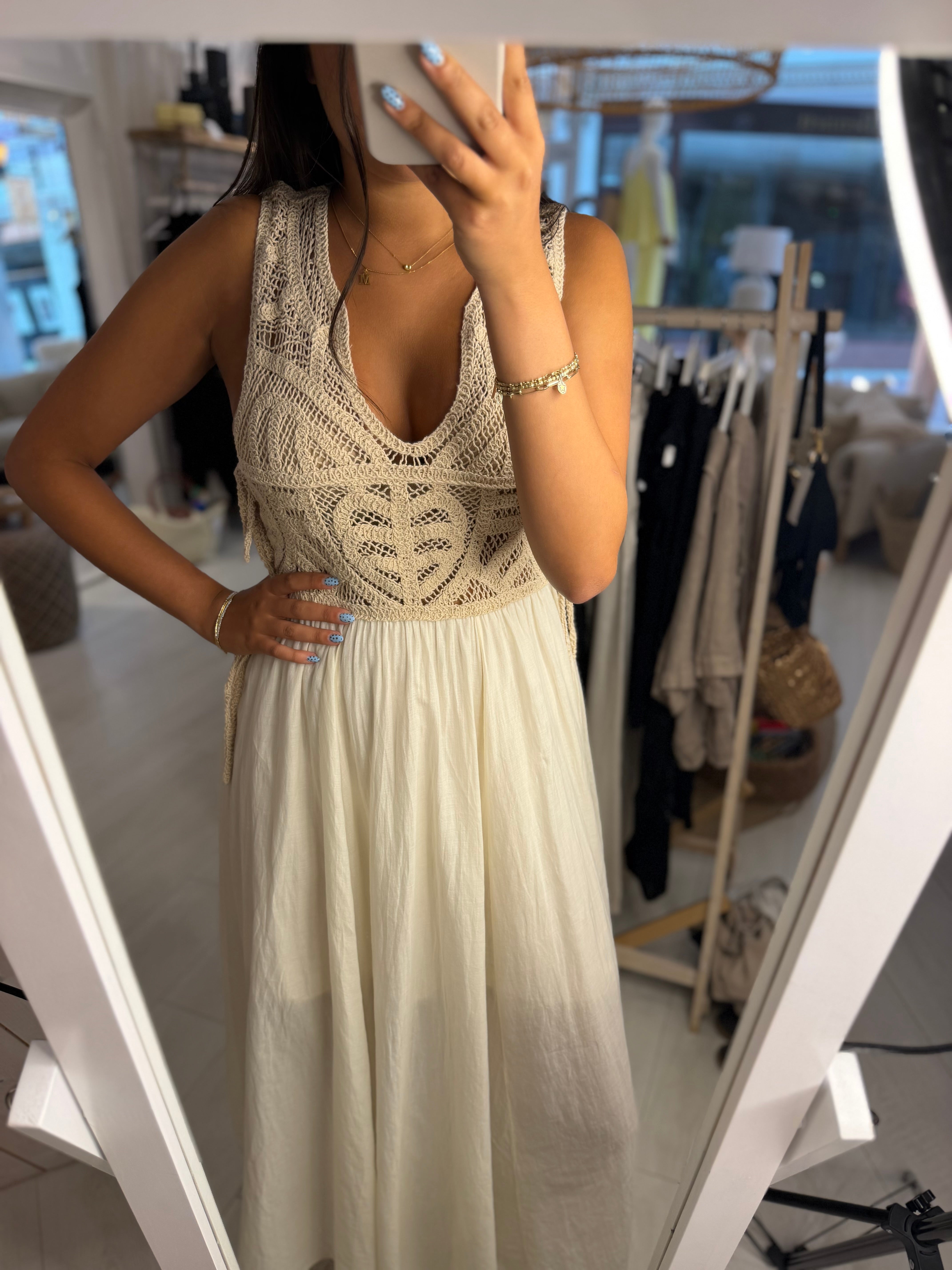 Talia Crochet Maxi Dress