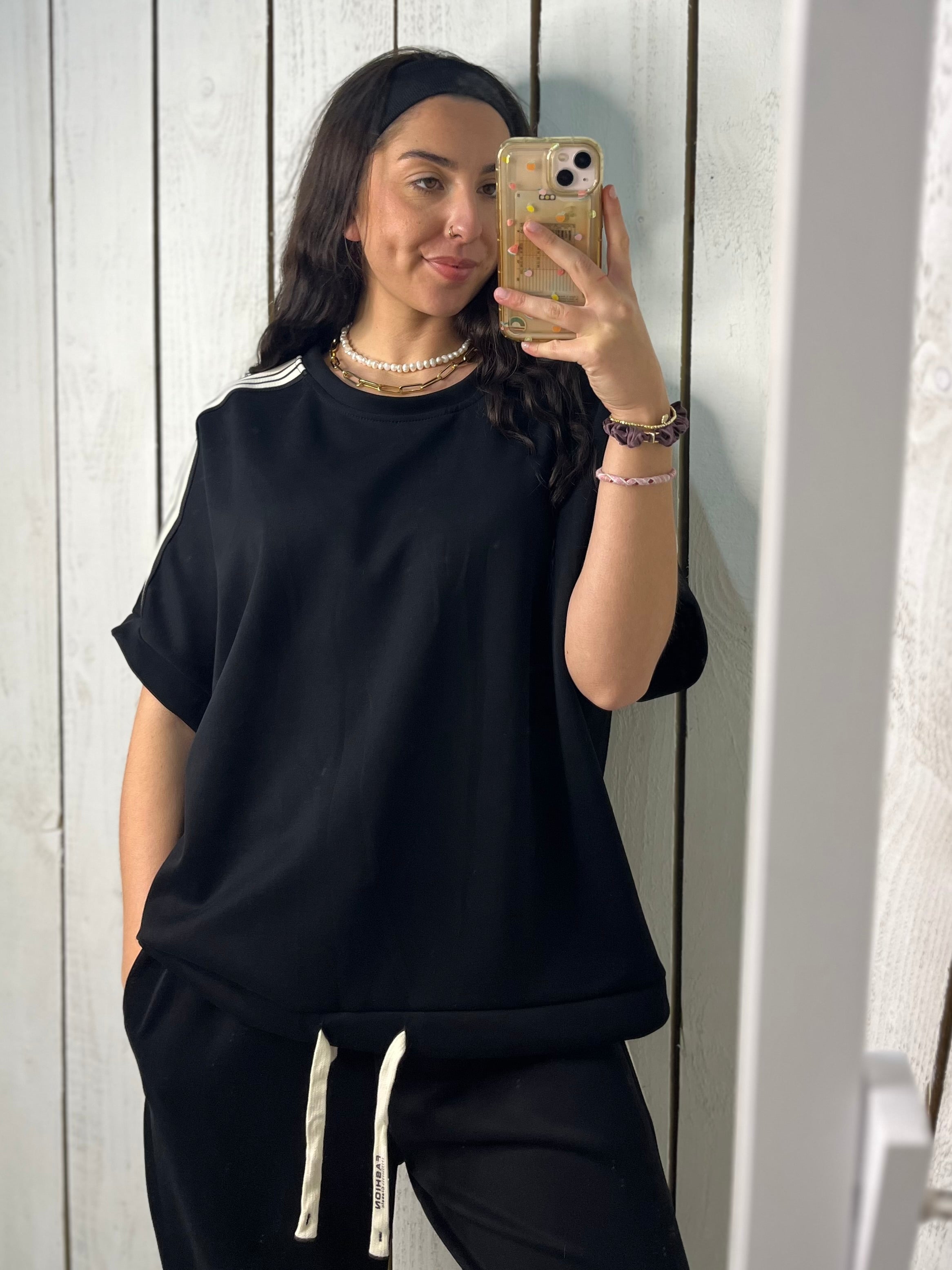 Hazel Side Stripe Top