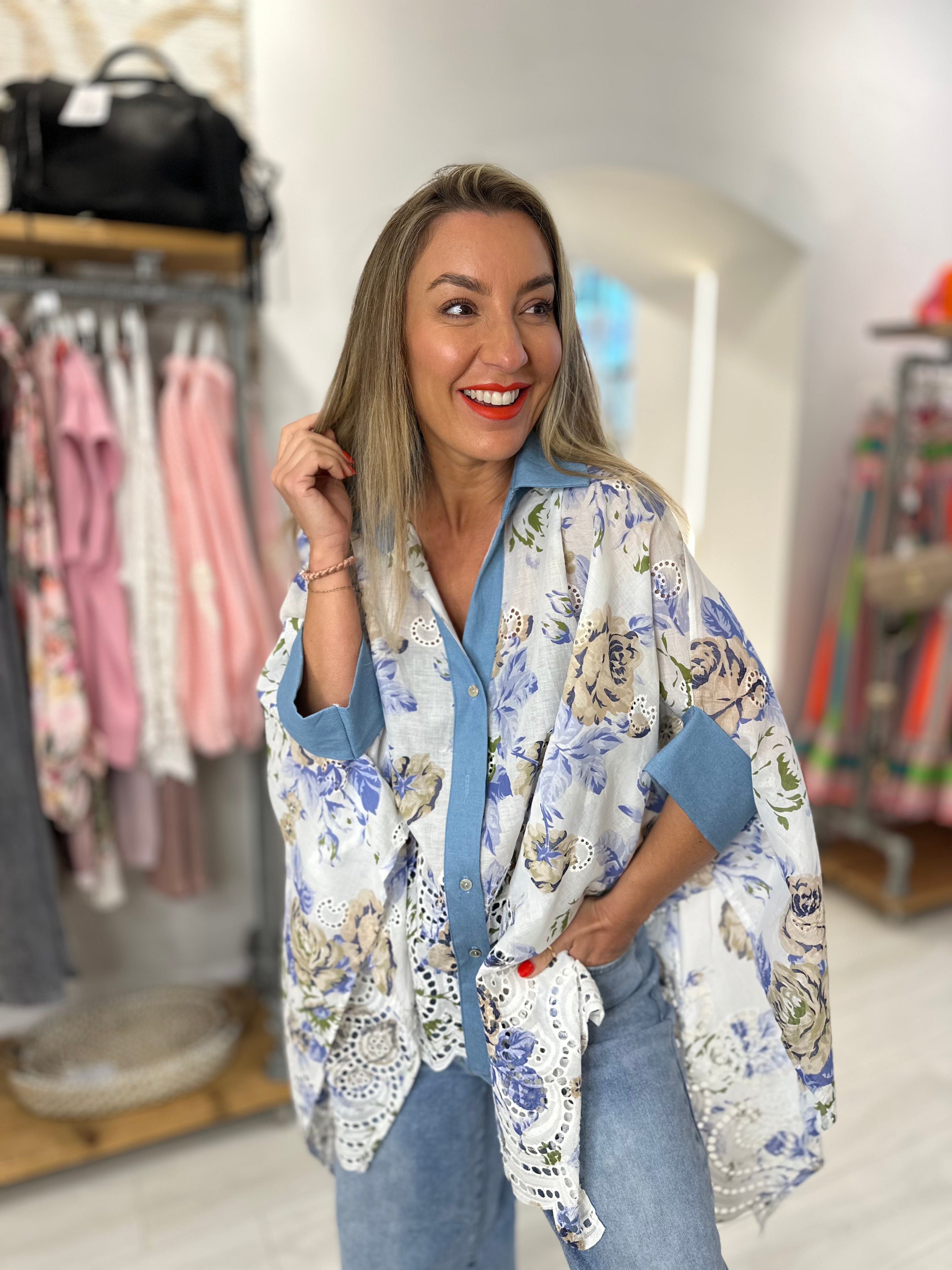 Blue Rose Shirt