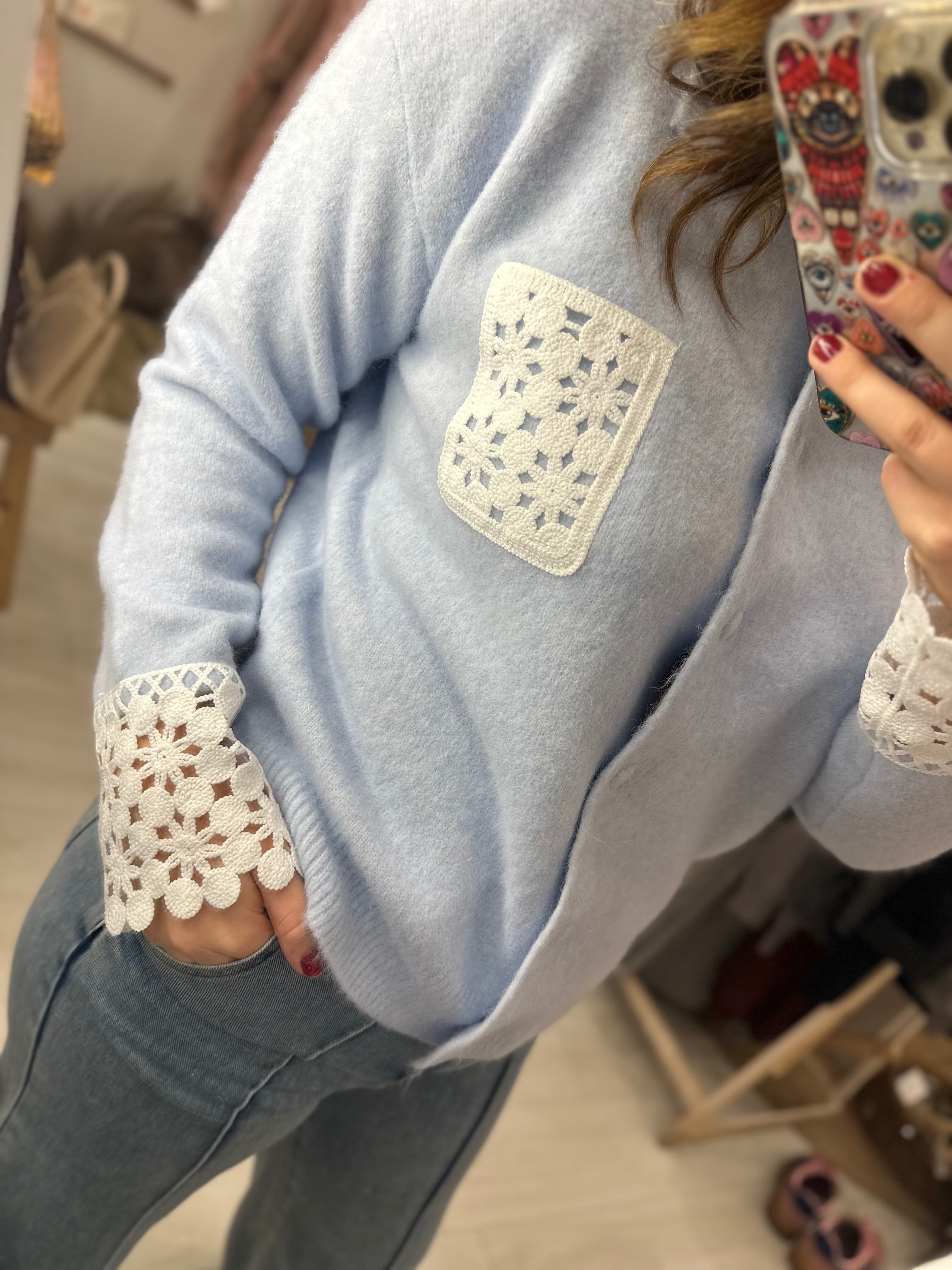 Ottie Crochet Detail Knit