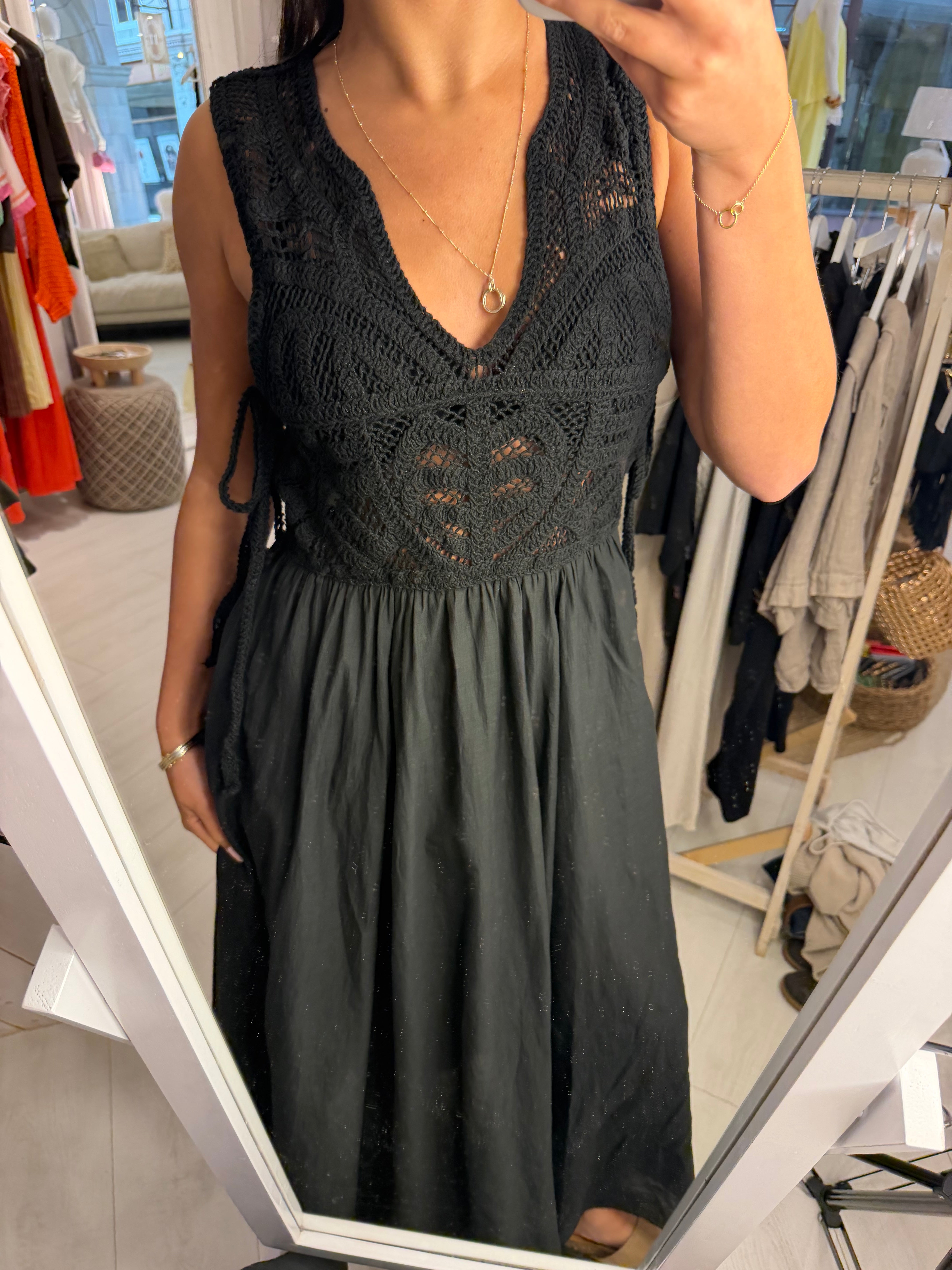 Talia Crochet Maxi Dress