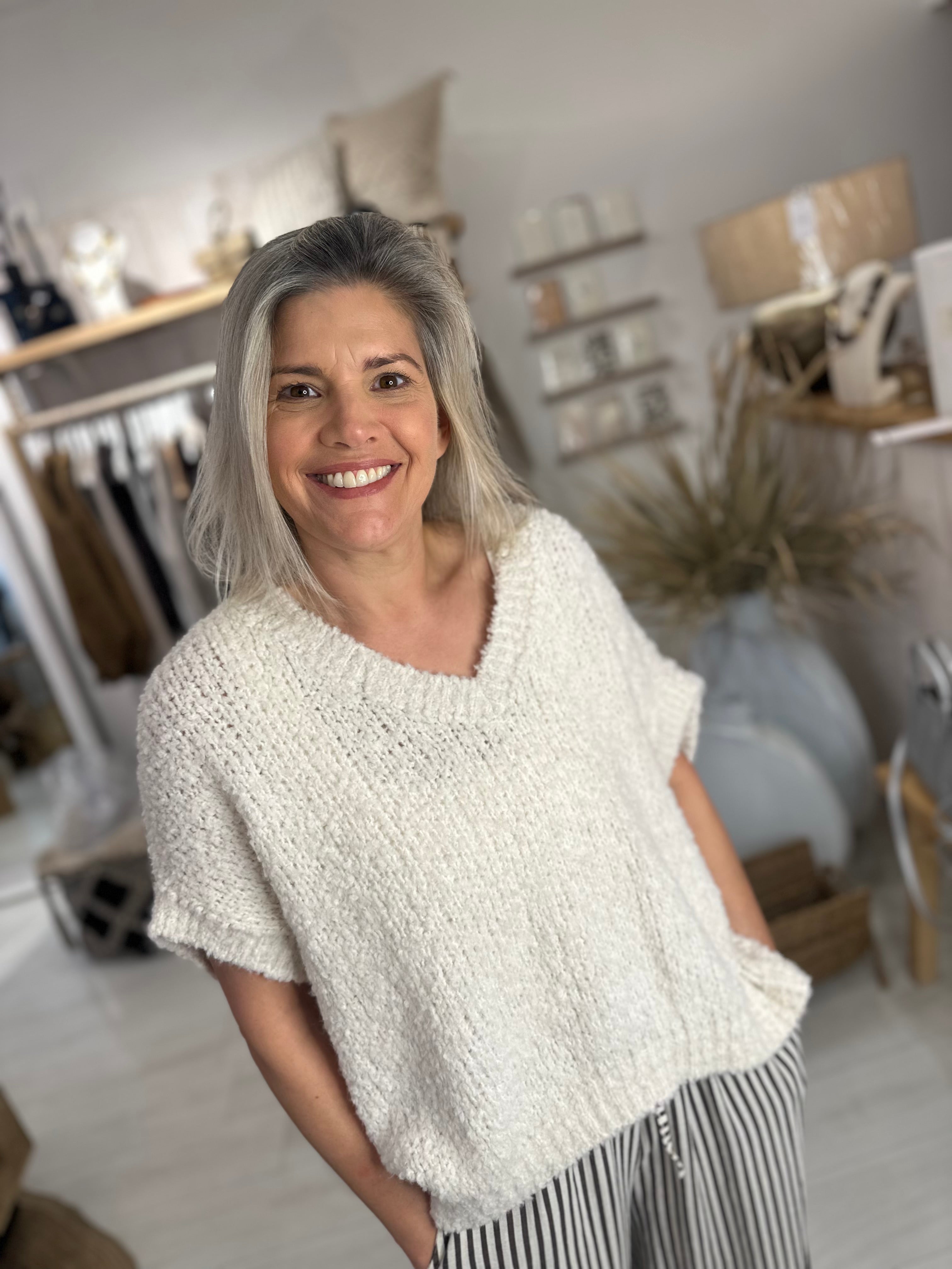 Belara Popcorn Tank Knit
