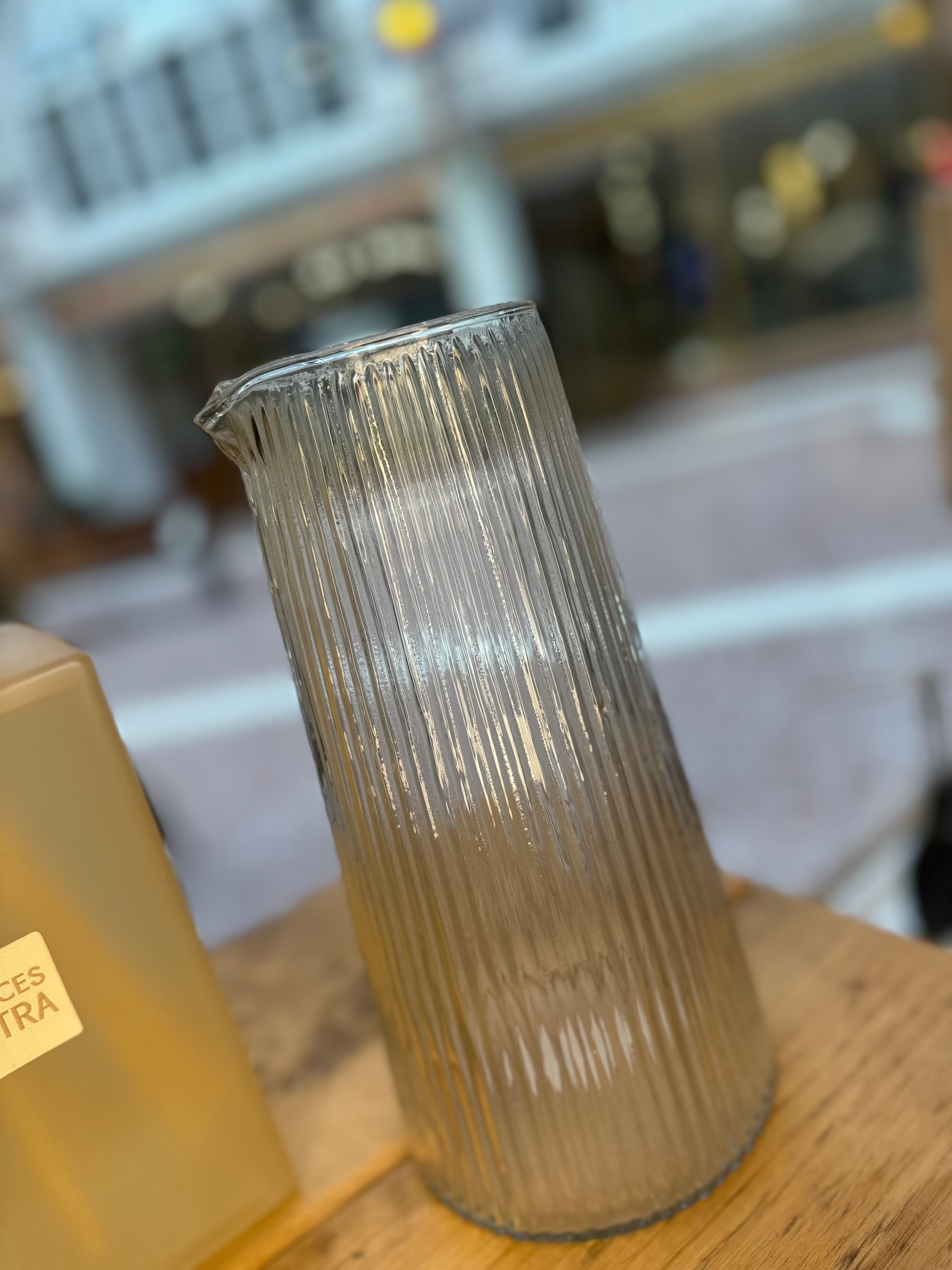 Ribbed Glass Jug